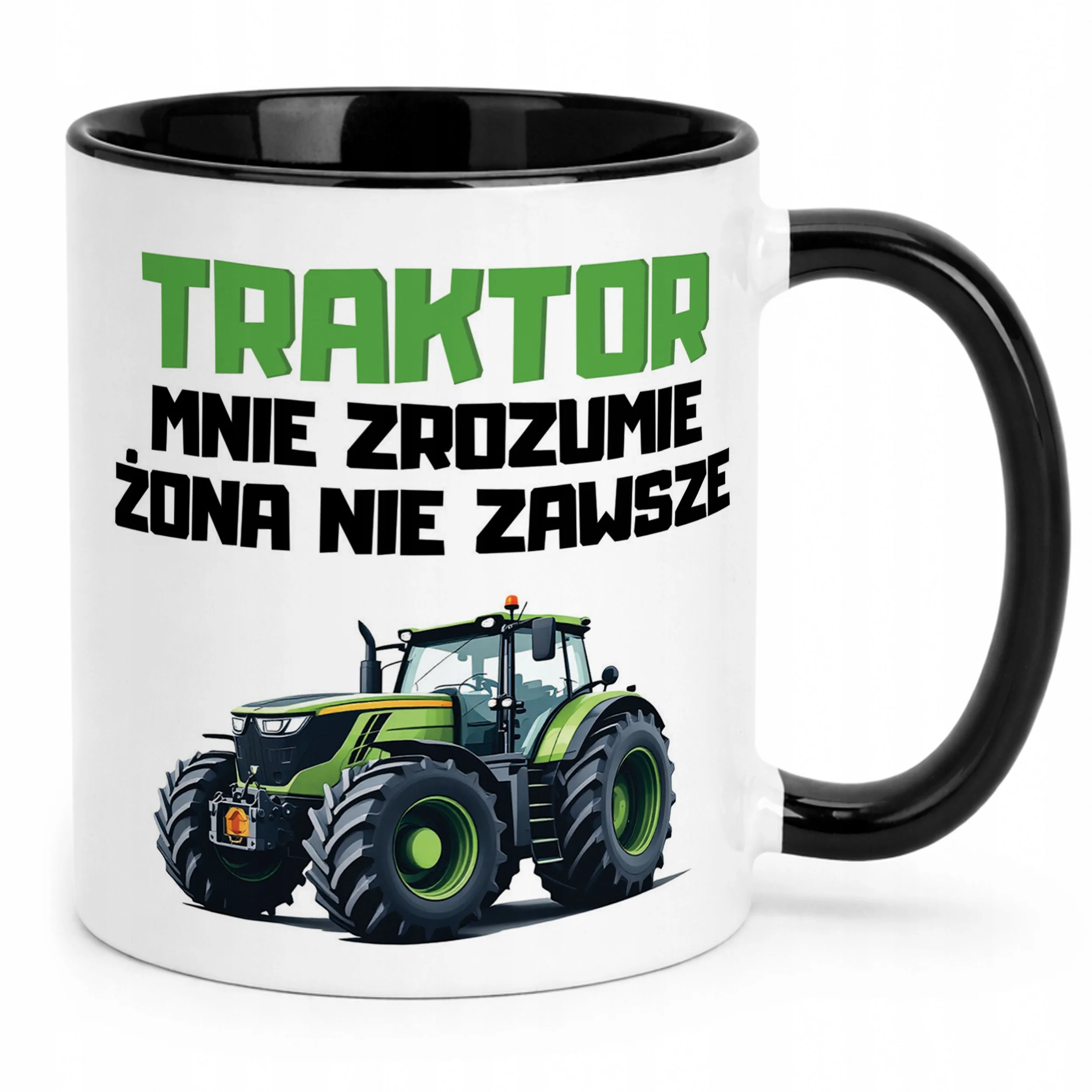 Kubek Czarny Rolnik Dla Rolnika Traktor Zabawny Prezent Upominek