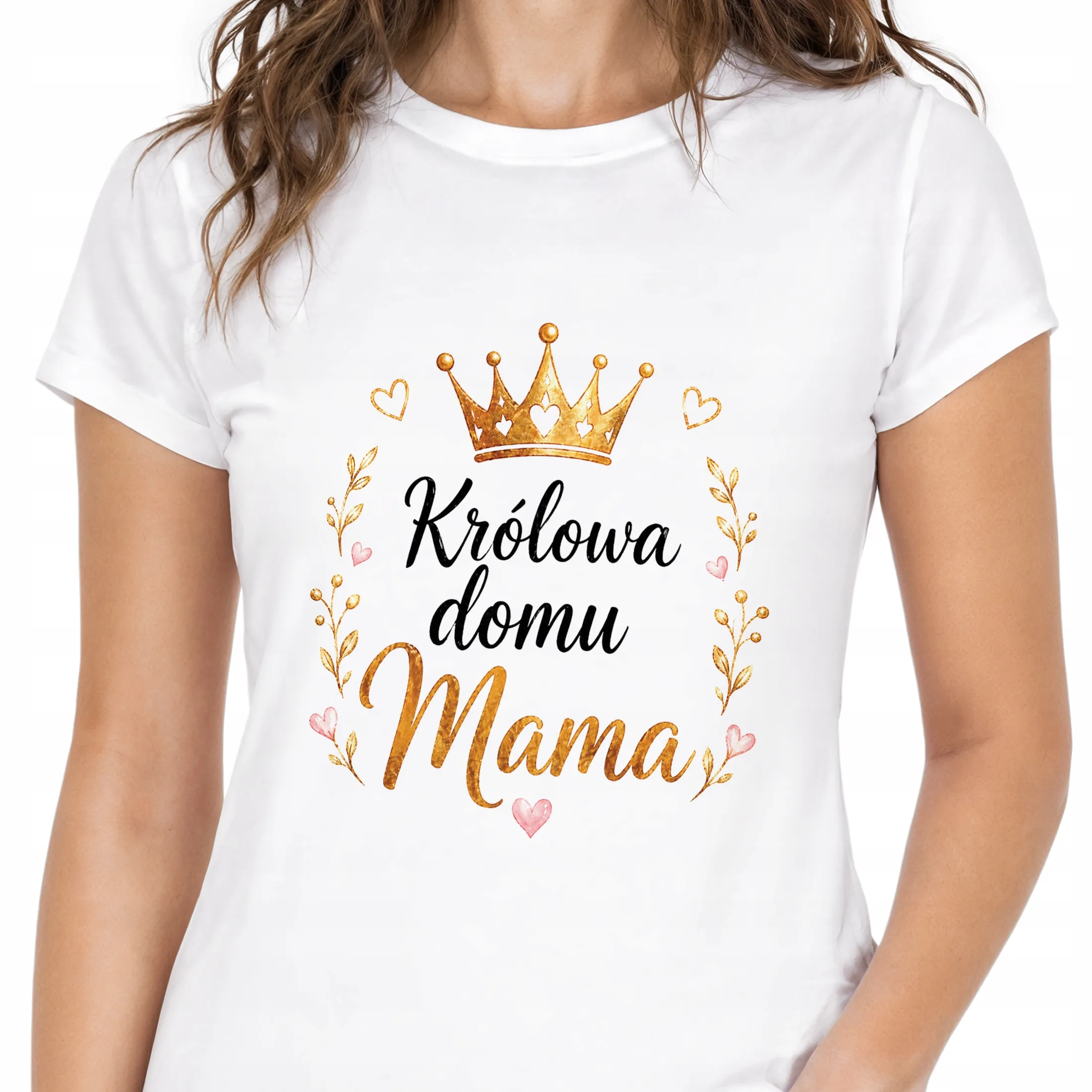 Koszulka biała damska Dzień Matki Dla Mamy Prezent Upominek r. S