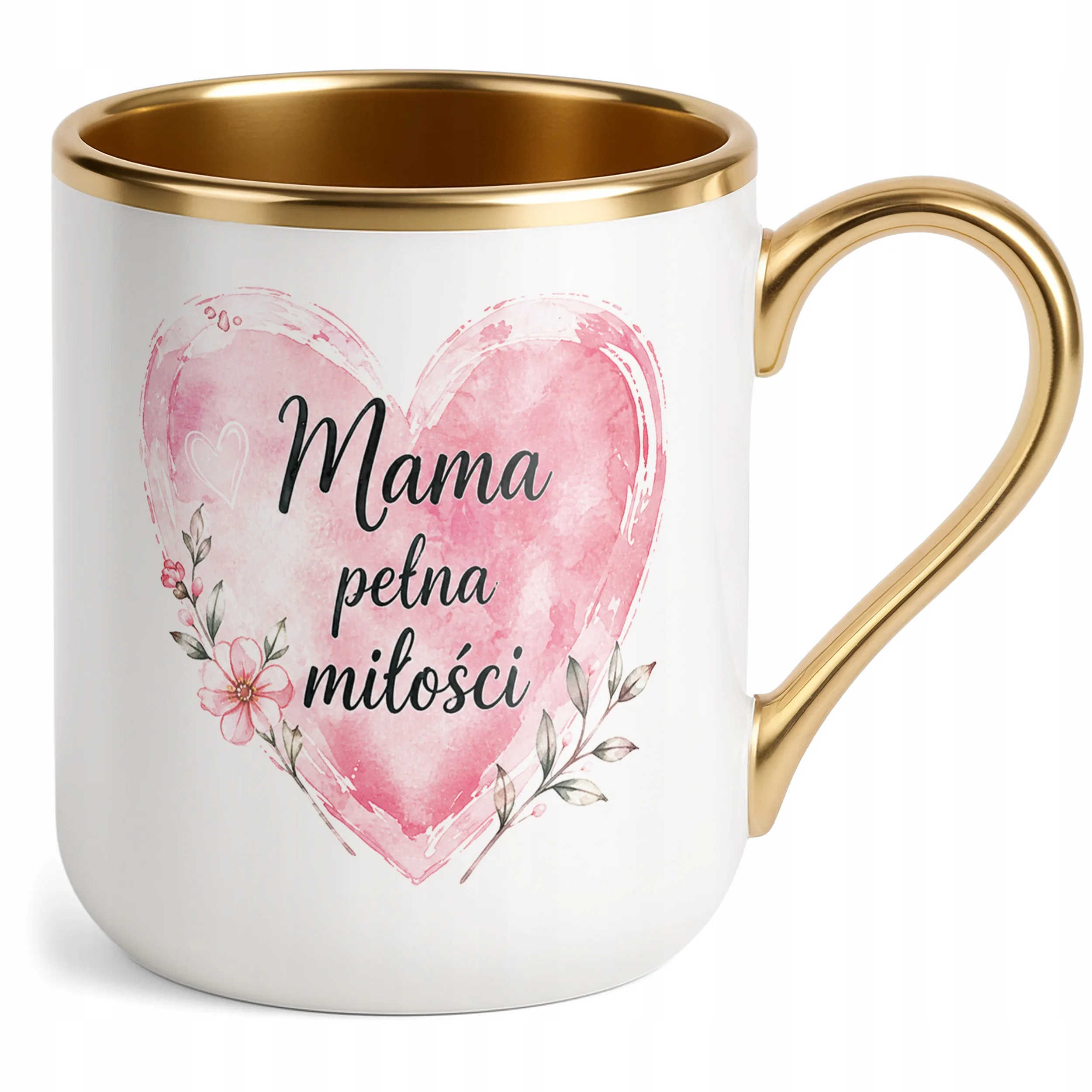 Prezent na Dzień Matki kubek premium złoty dla mamy piękny upominek mamy