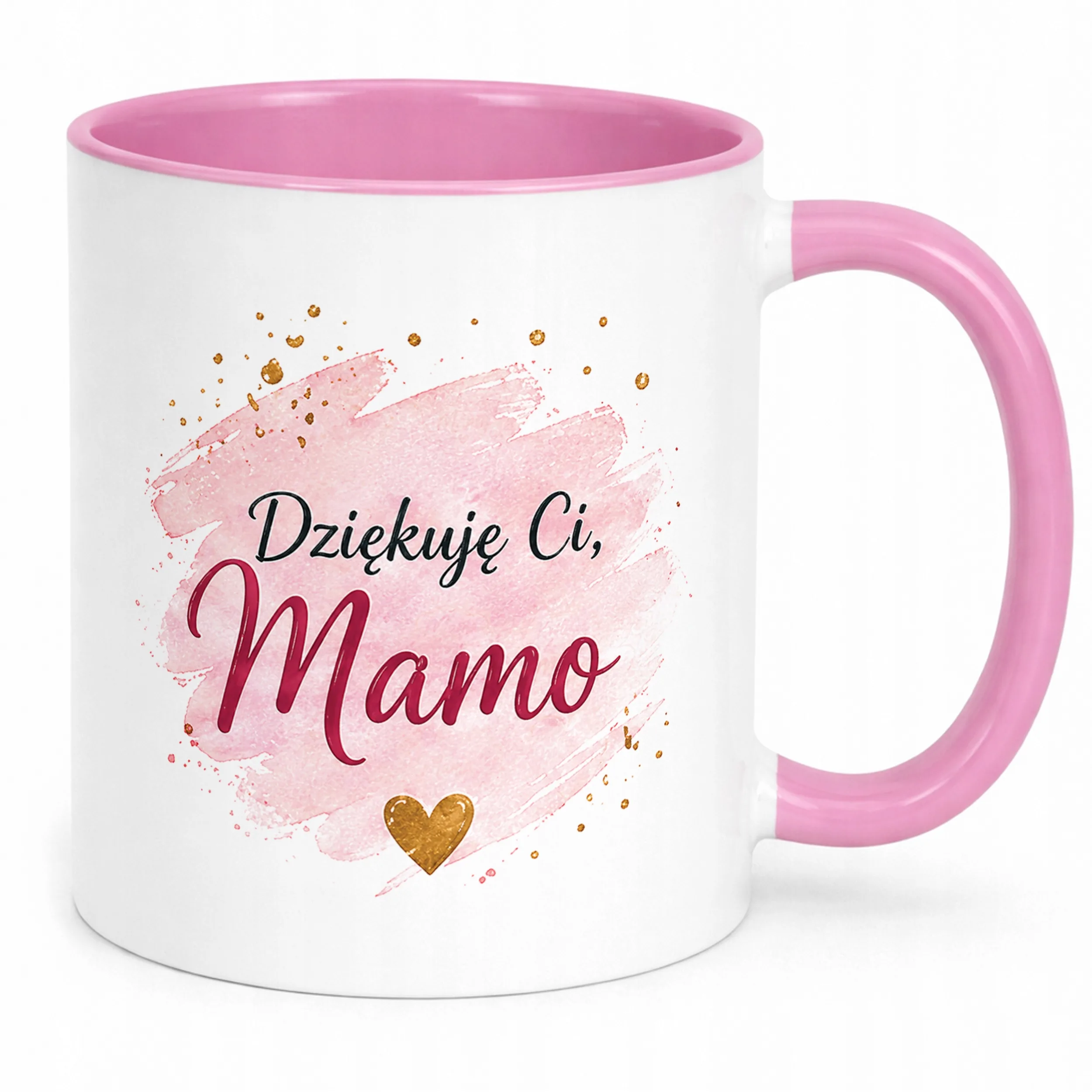 Prezent na Dzień Matki kubek różowy dla mamy uroczy upominek dla mamy