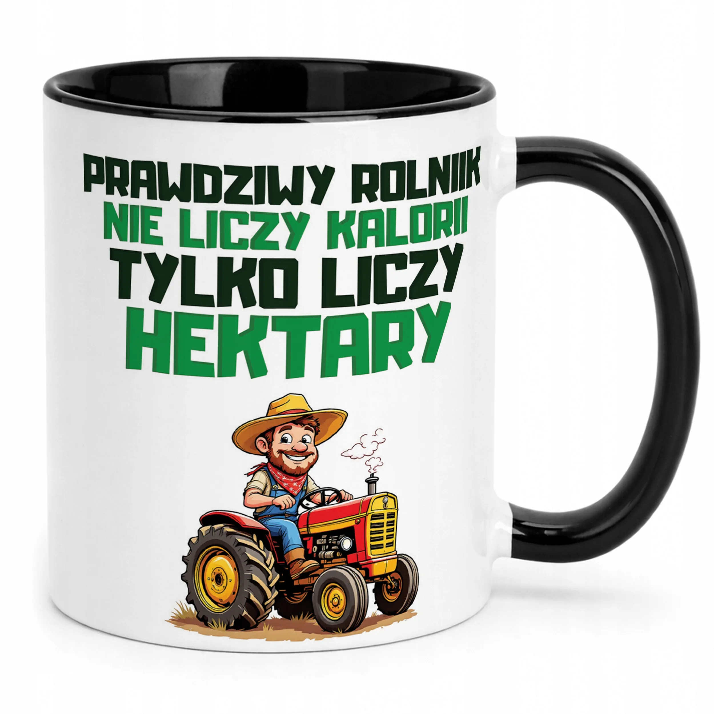 Kubek Czarny Rolnik Dla Rolnika Traktor Zabawny Prezent Upominek