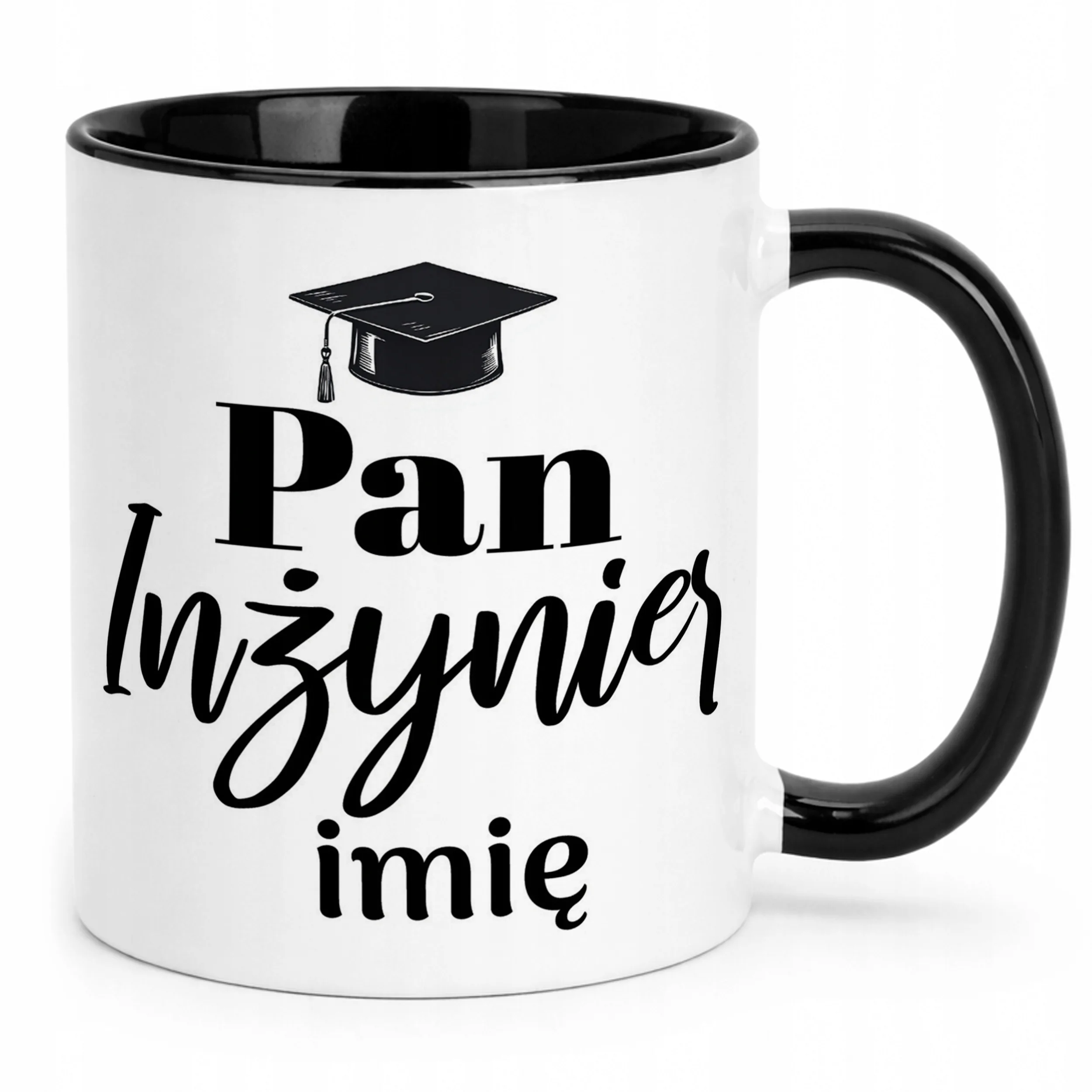 Kubek Czarny Personalizowany Pan Inżynier Prezent Upominek