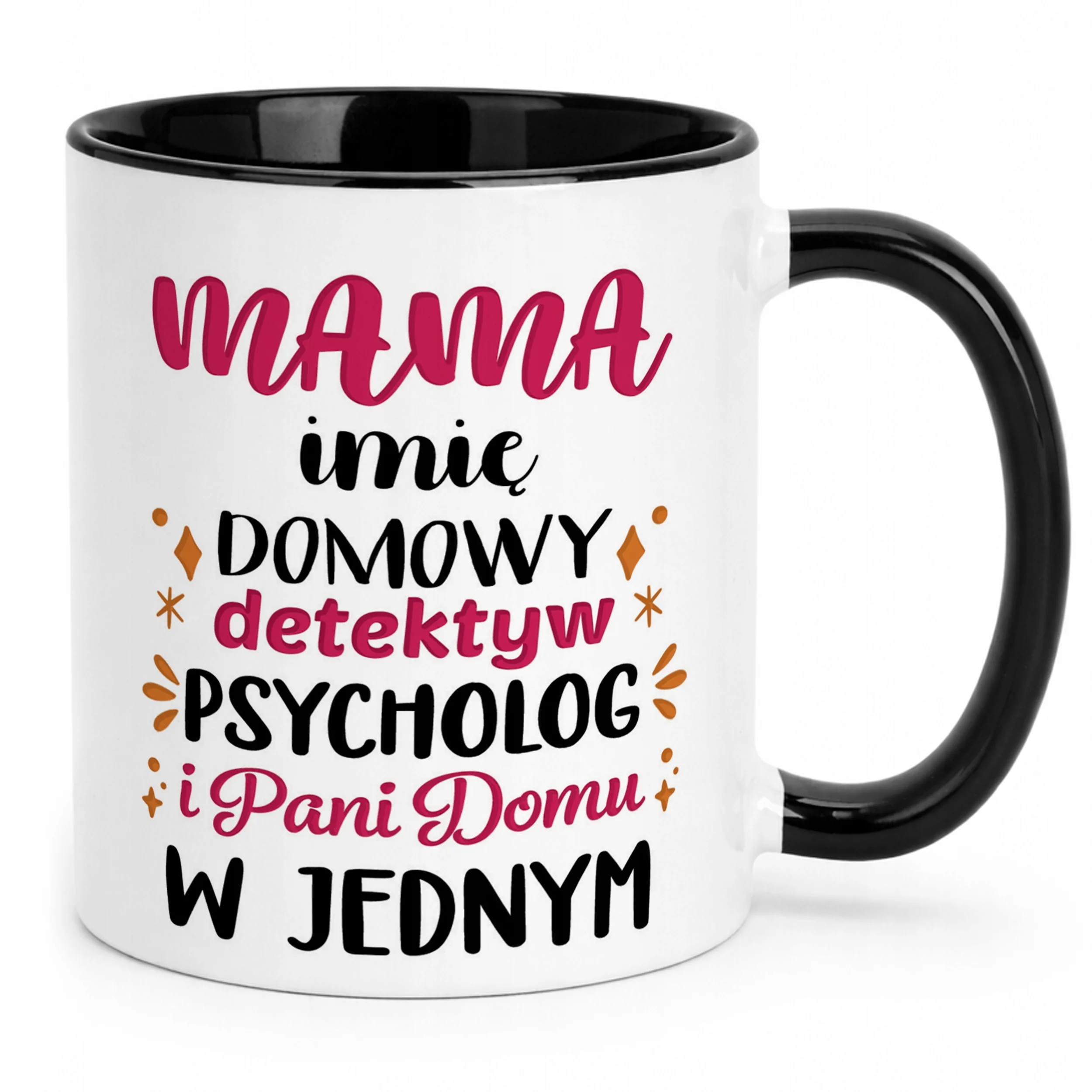 Kubek Czarny Personalizowany Dzień Matki Dla Mamy Prezent Upominek