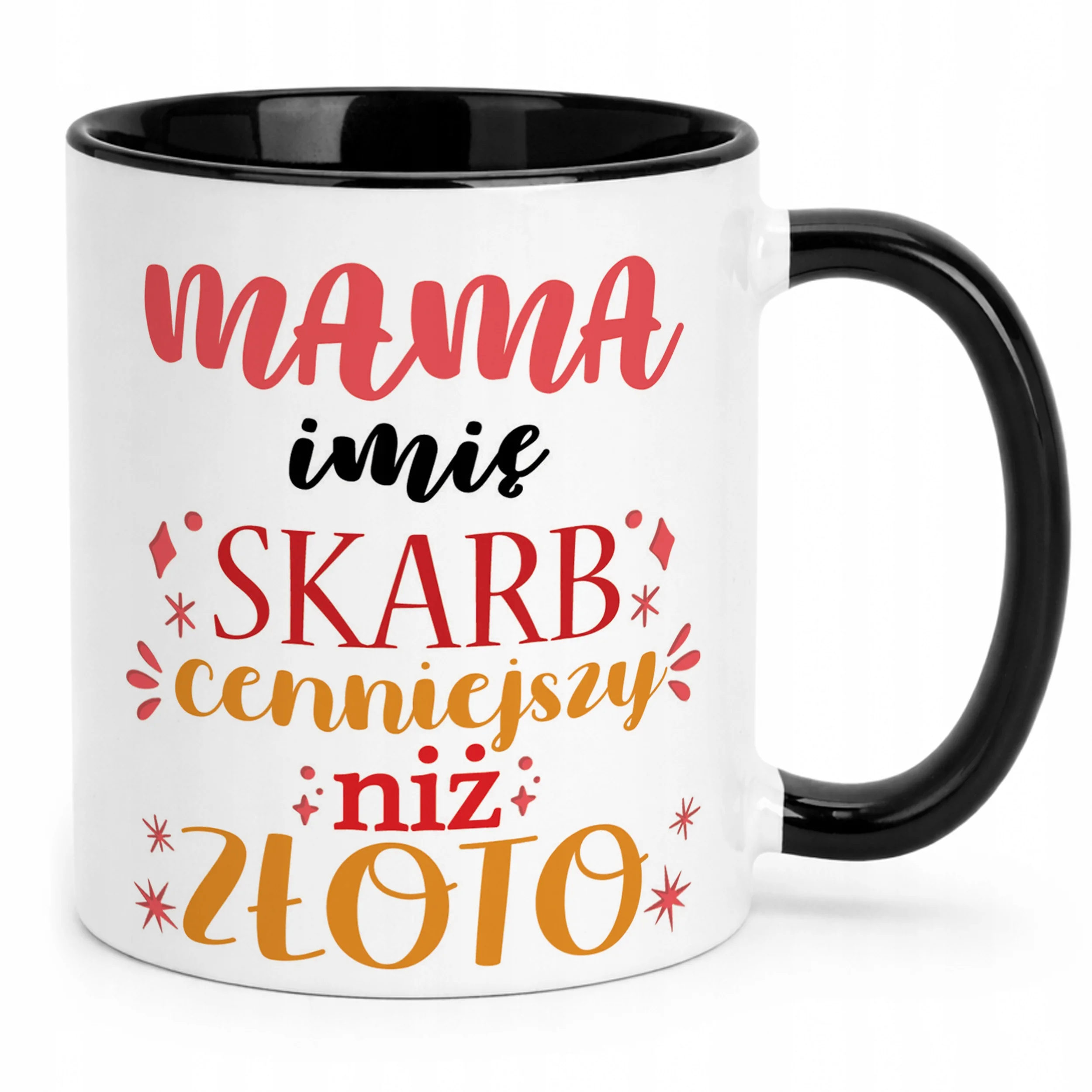 Kubek Czarny Personalizowany Dzień Matki Dla Mamy Prezent Upominek