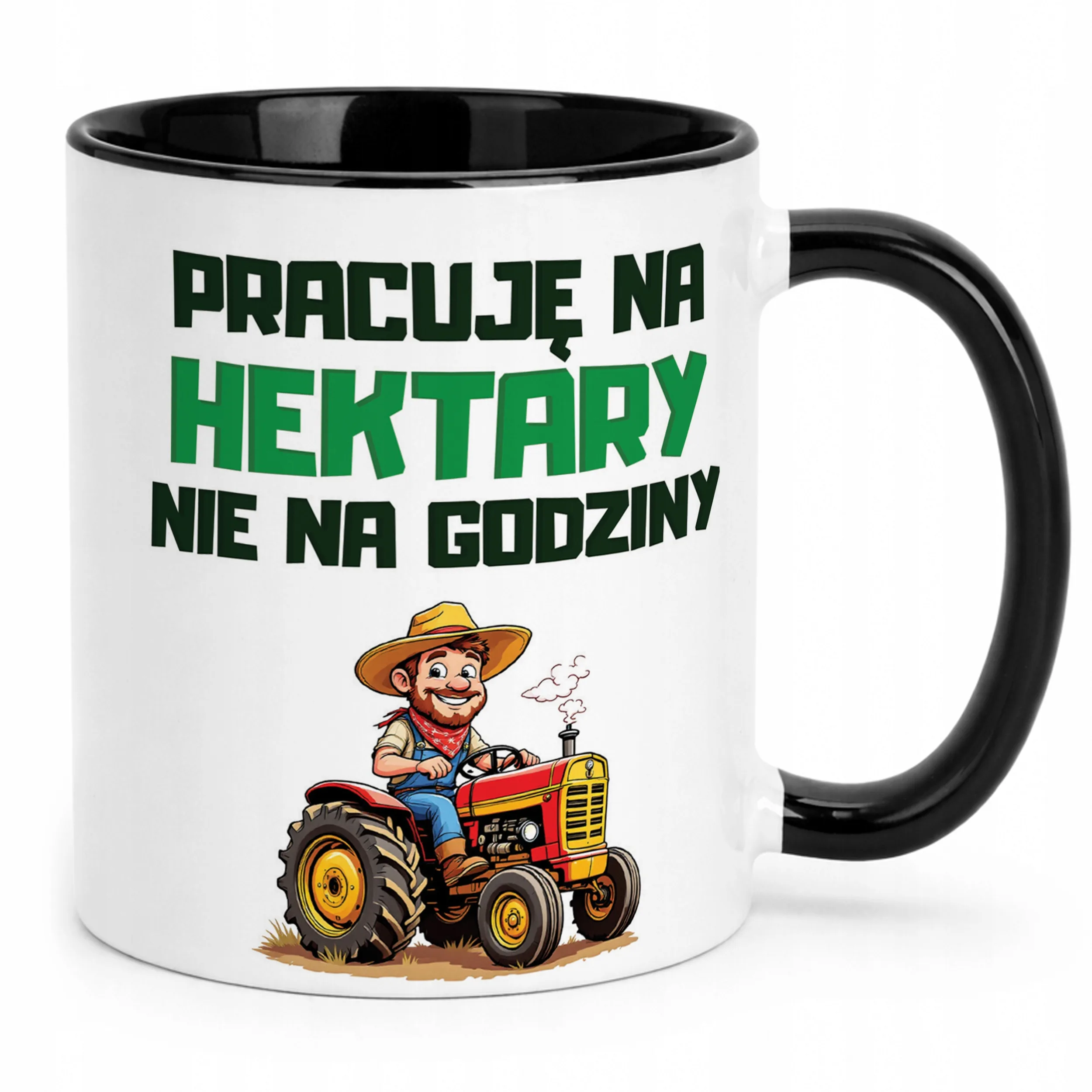Kubek Czarny Rolnik Dla Rolnika Traktor Zabawny Prezent Upominek