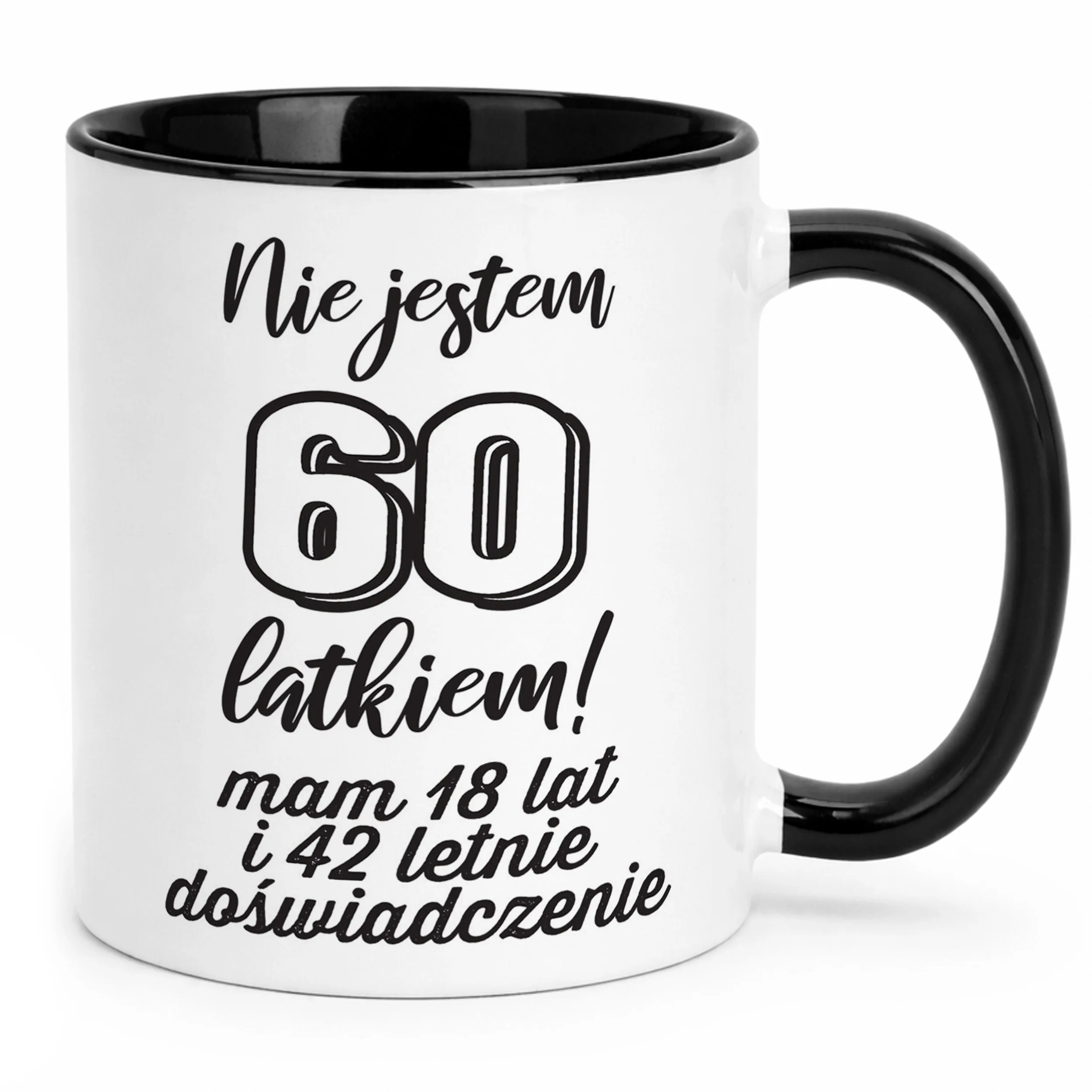 Kubek Czarny Nie Jestem 60 latkiem Prezent Dla Mężczyzny