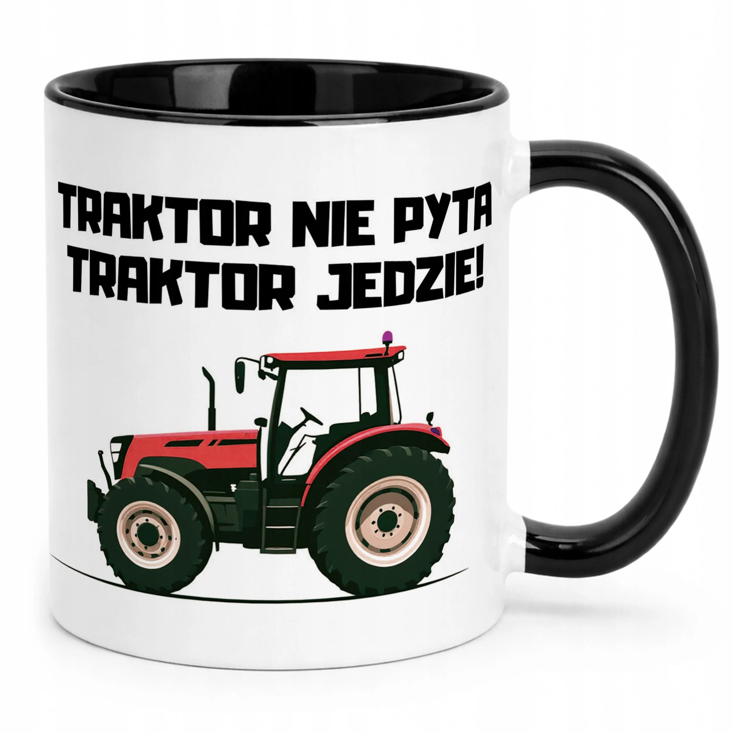 Kubek Czarny Rolnik Dla Rolnika Traktor Zabawny Prezent Upominek