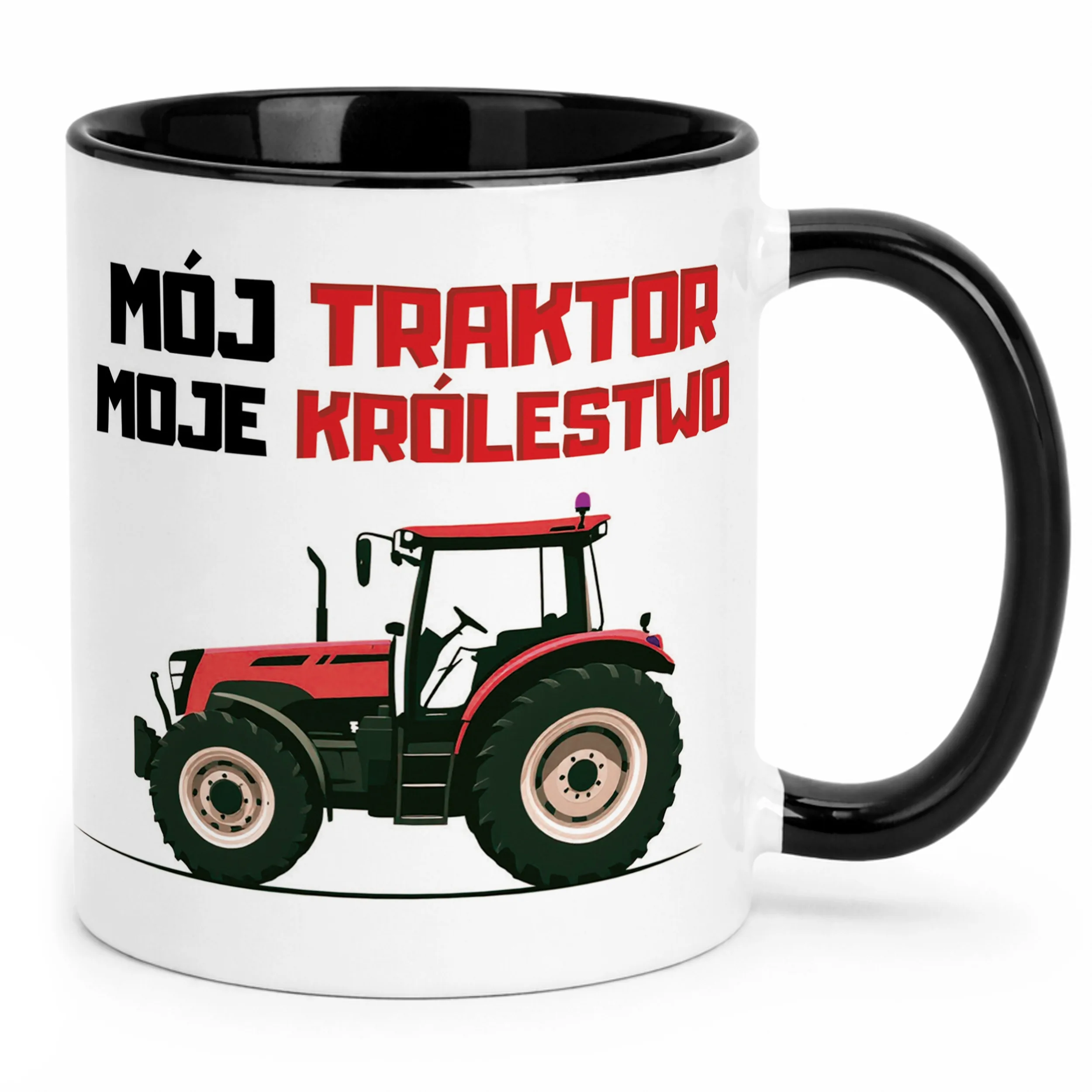 Kubek Czarny Rolnik Dla Rolnika Traktor Zabawny Prezent Upominek