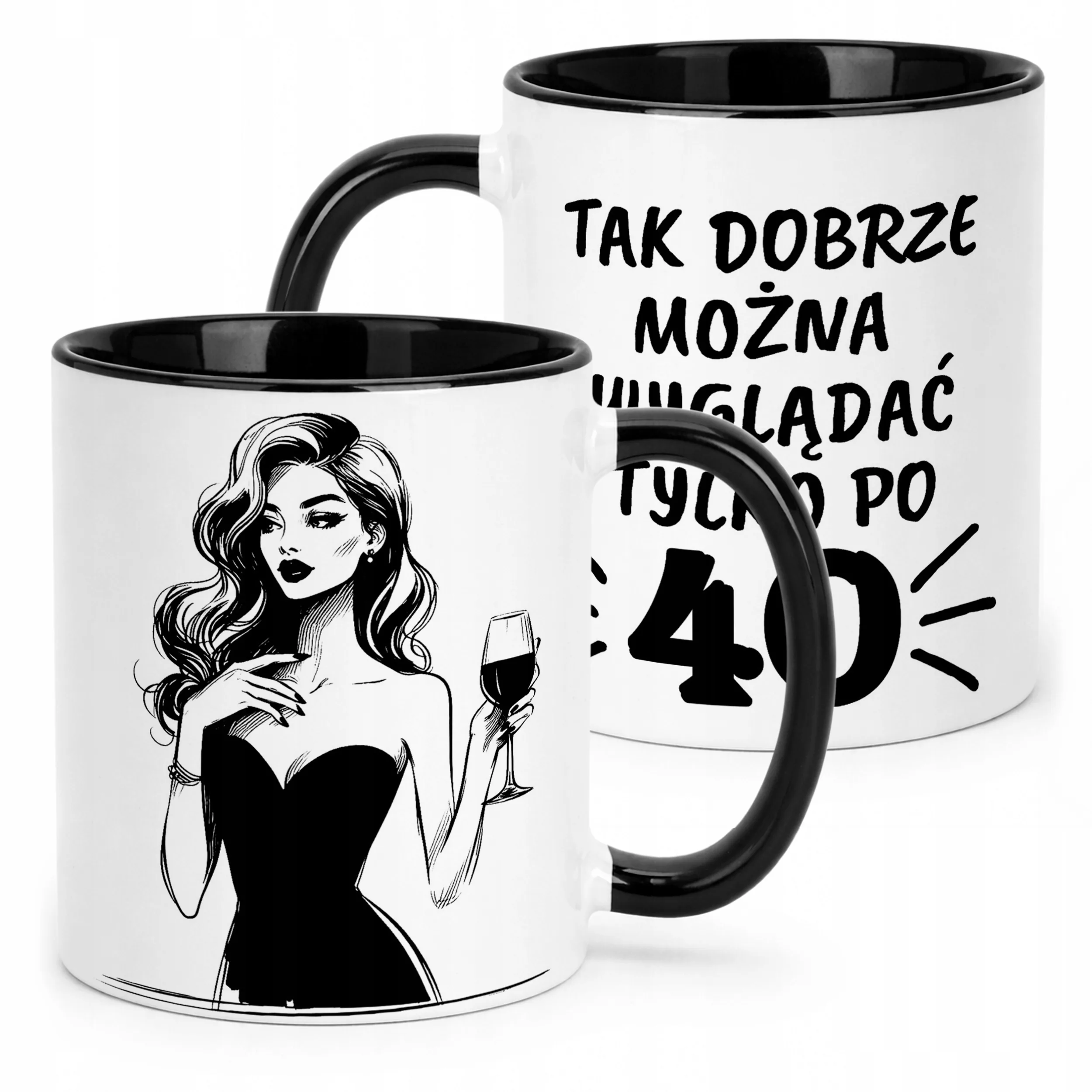 Kubek Czarny Tak Dobrze Można Wyglądać 40 Urodziny Prezent