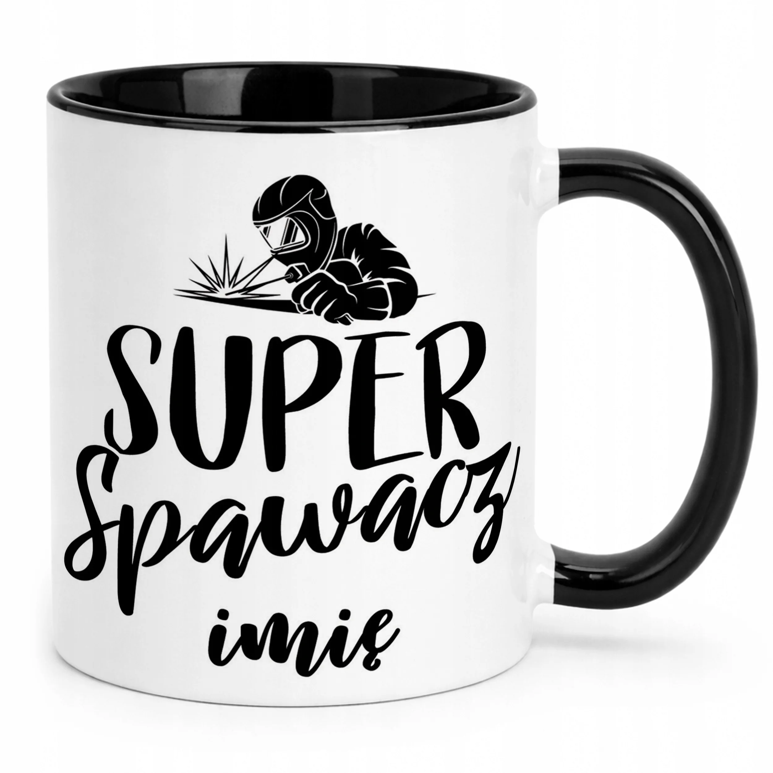 Kubek Czarny Personalizowany Super Spawacz Prezent Upominek