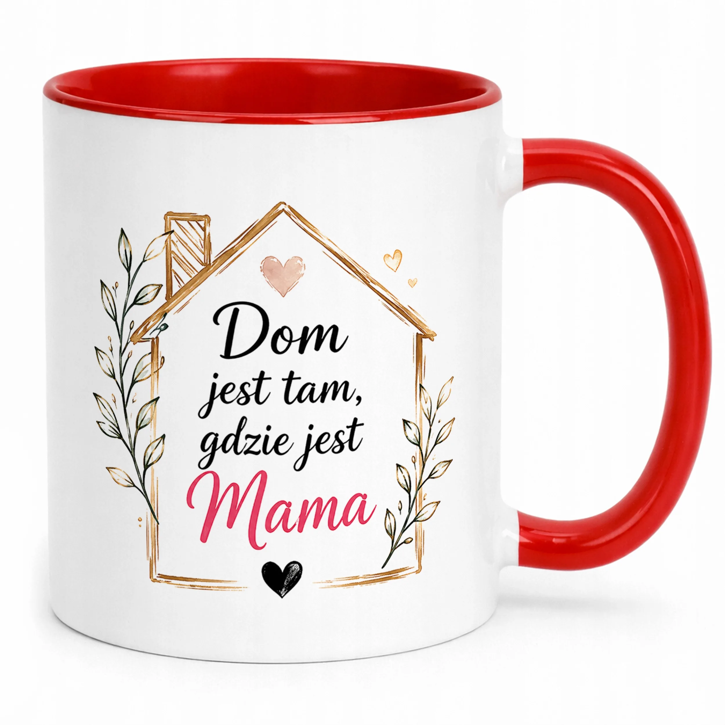 Prezent na Dzień Matki kubek czerwony dla mamy idealny upominek dla mamy
