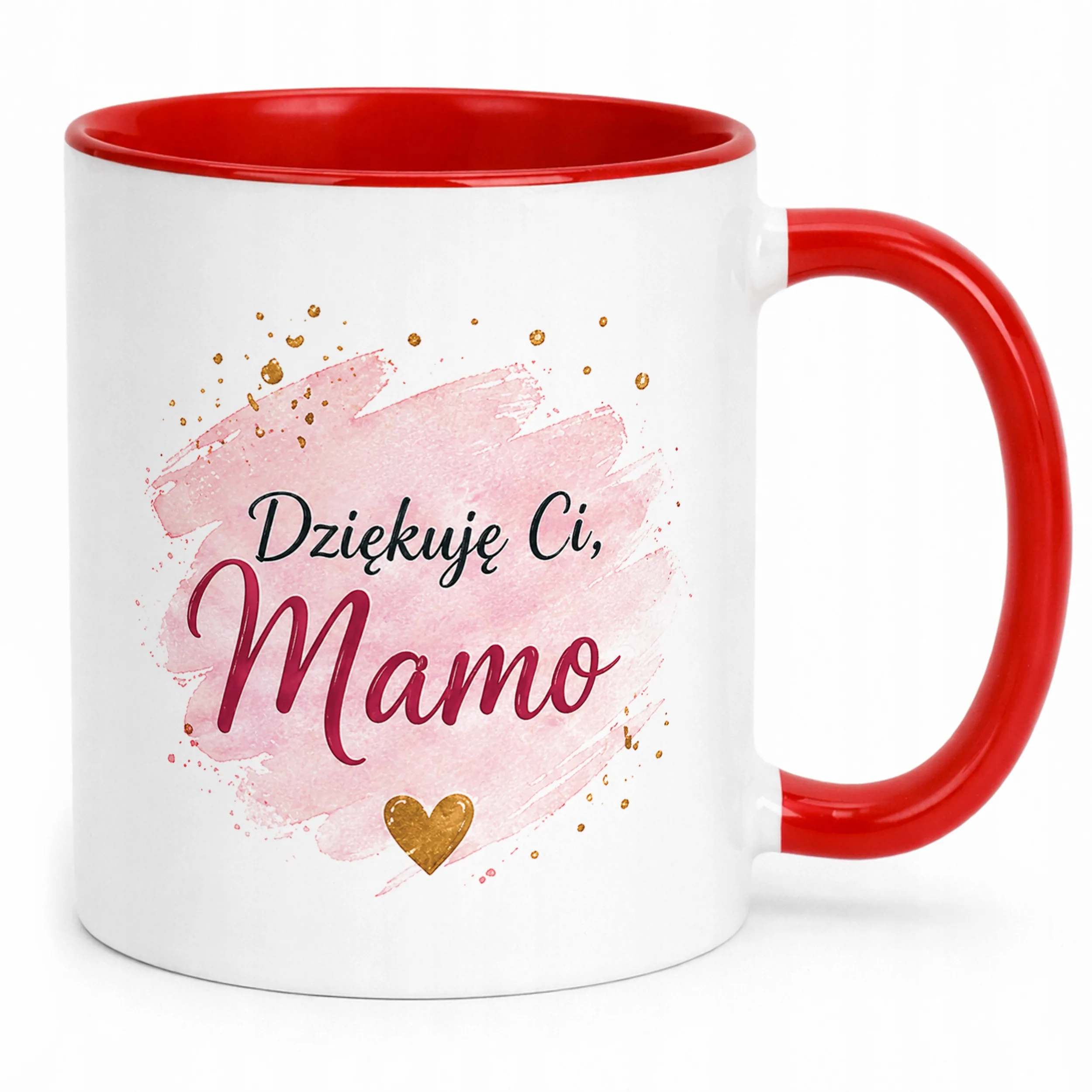 Kubek dla mamy czerwony prezent na Dzień Matki wyjątkowy prezent dla mamy
