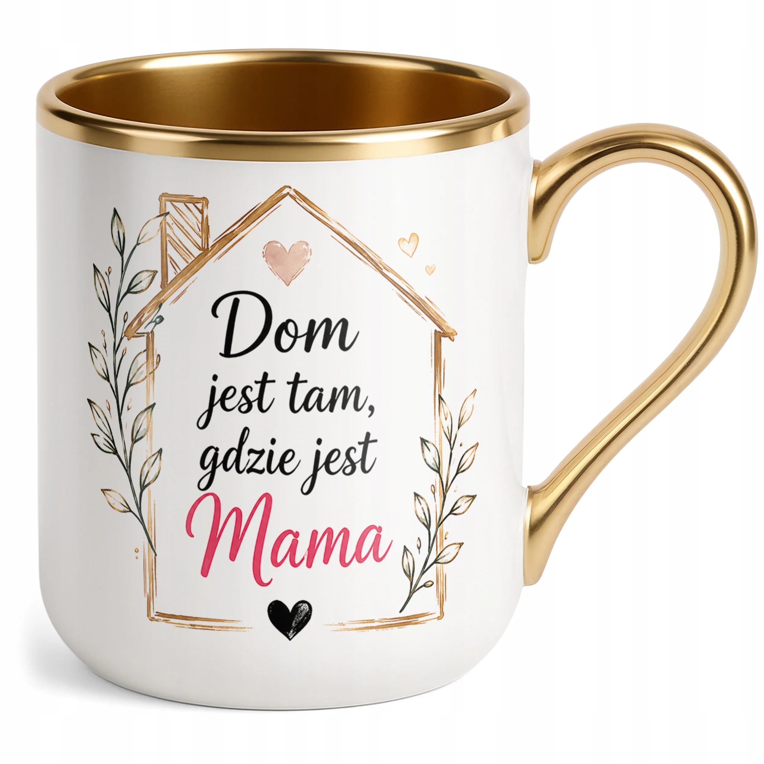 Prezent na Dzień Matki kubek premium złoty dla mamy praktyczny upominek