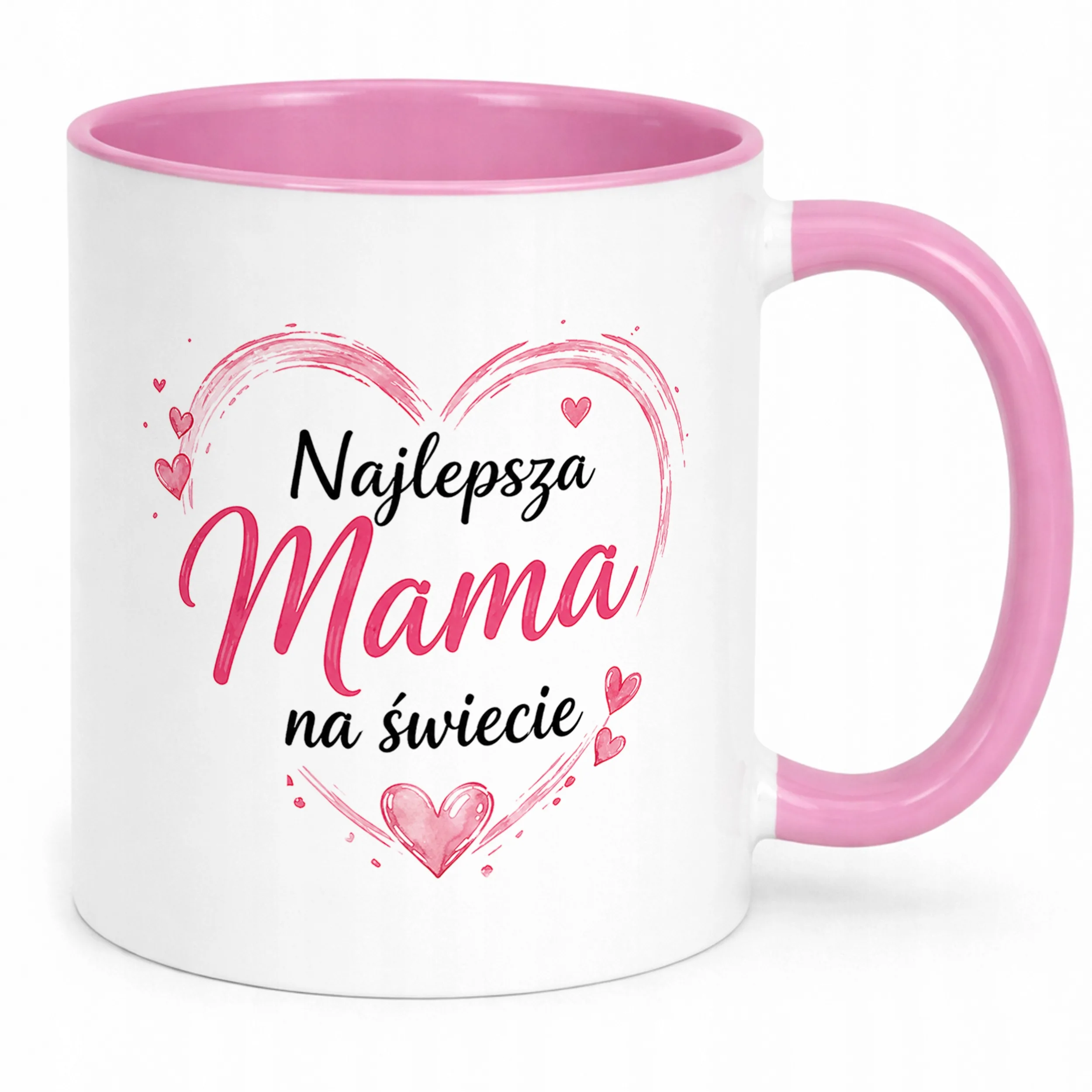 Kubek różowy dla mamy prezent na Dzień Matki piękny upominek dla mamy