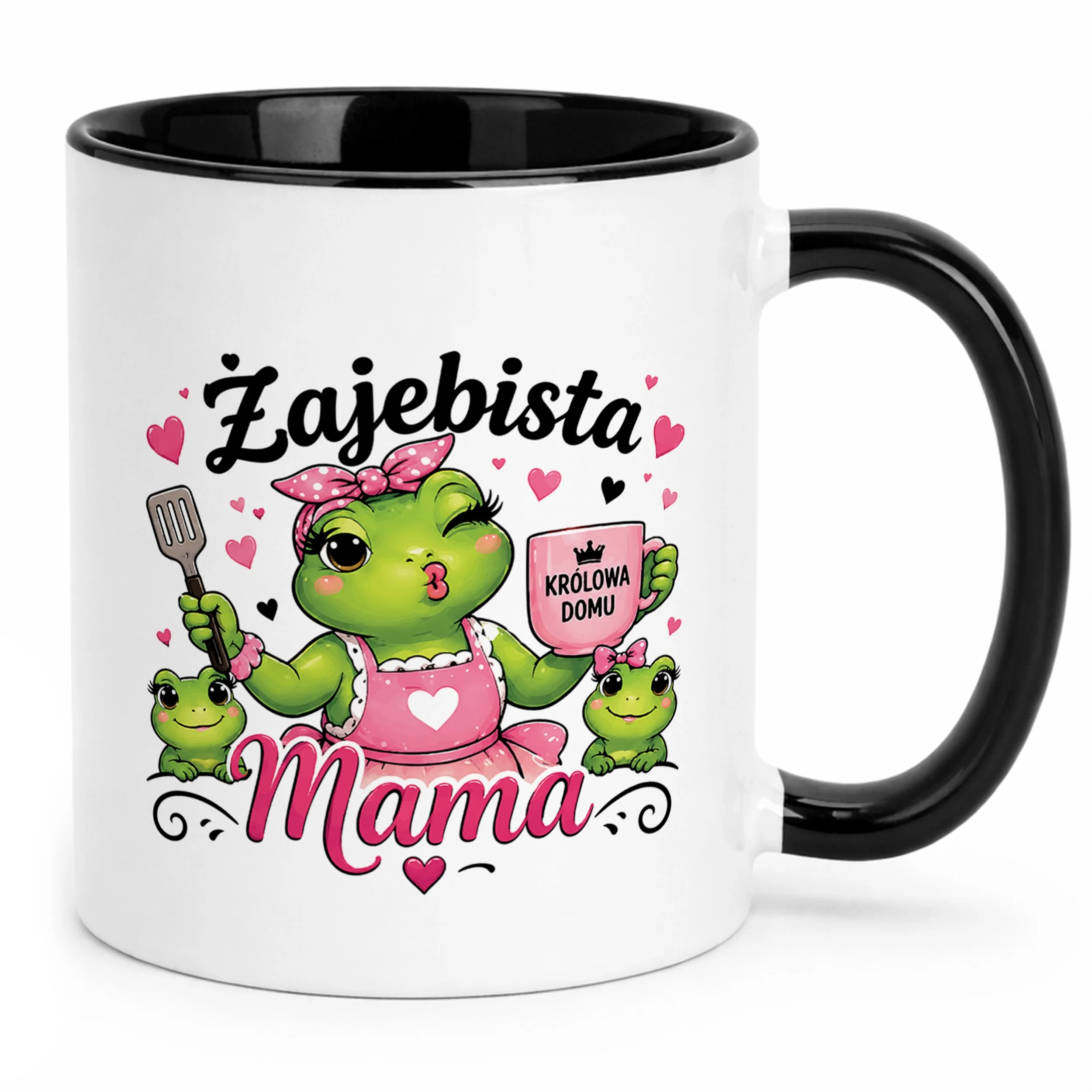 Kubek dla mamy czarny prezent na Dzień Matki idealny upominek dla mamy