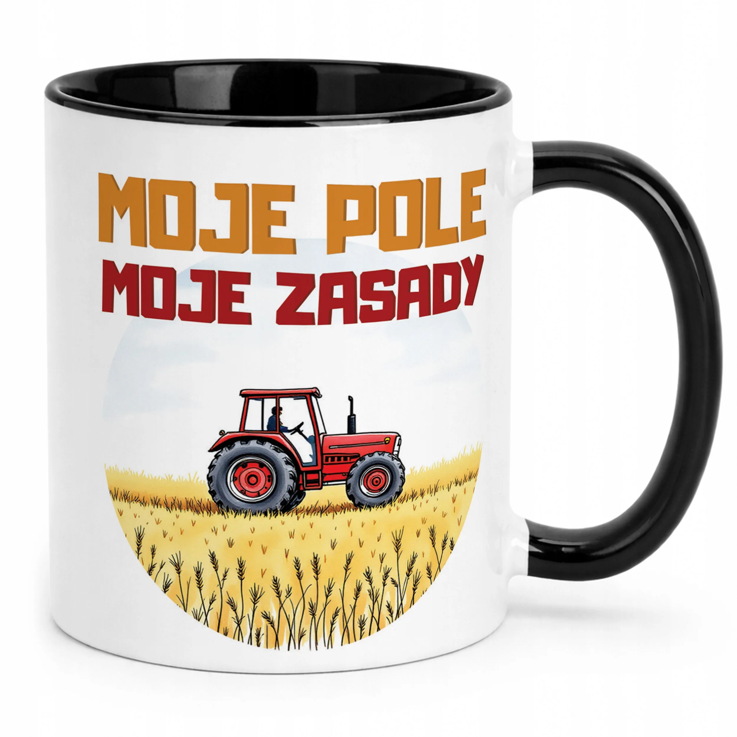 Kubek Czarny Rolnik Dla Rolnika Traktor Zabawny Prezent Upominek