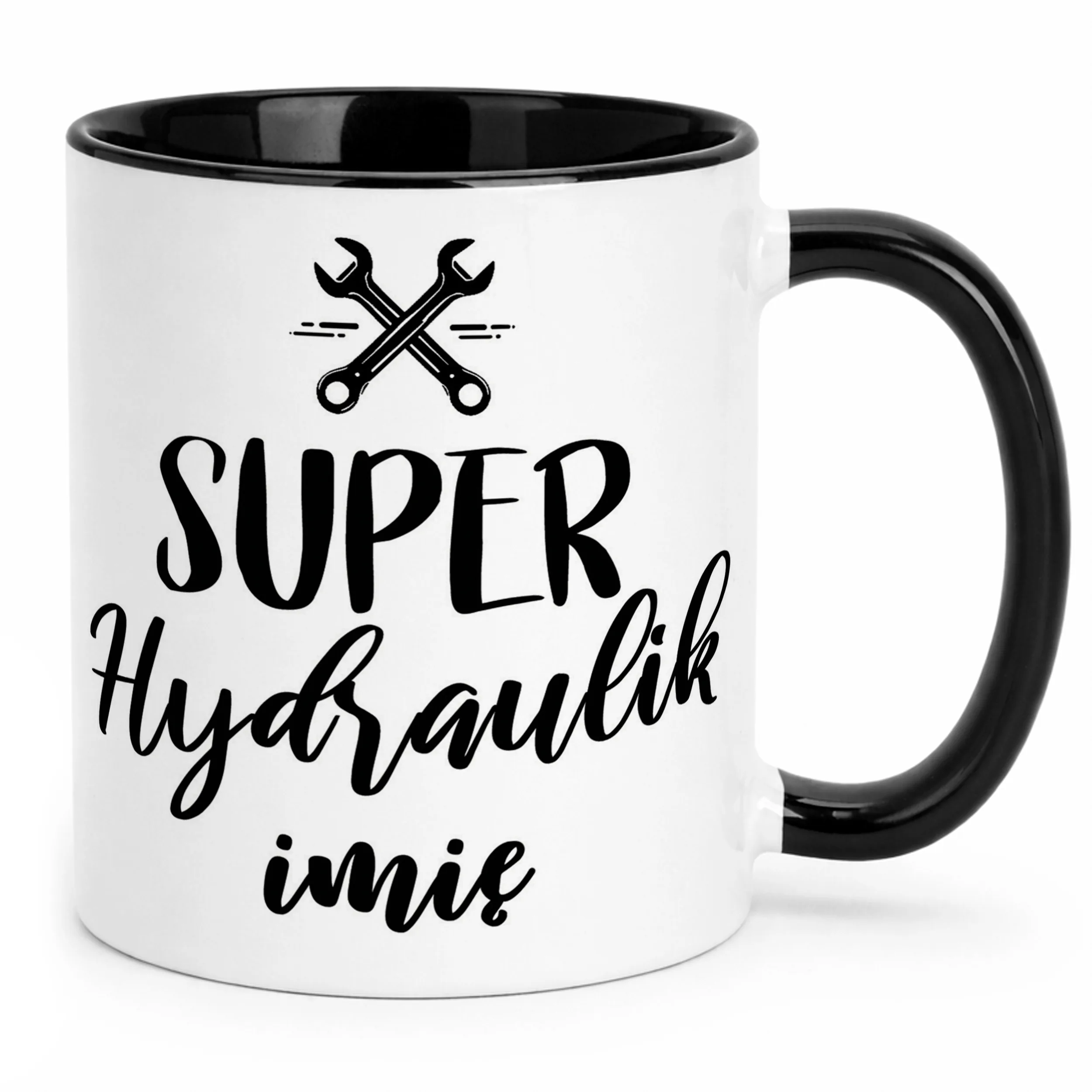 Kubek Czarny Personalizowany Super Hydraulik Prezent Upominek