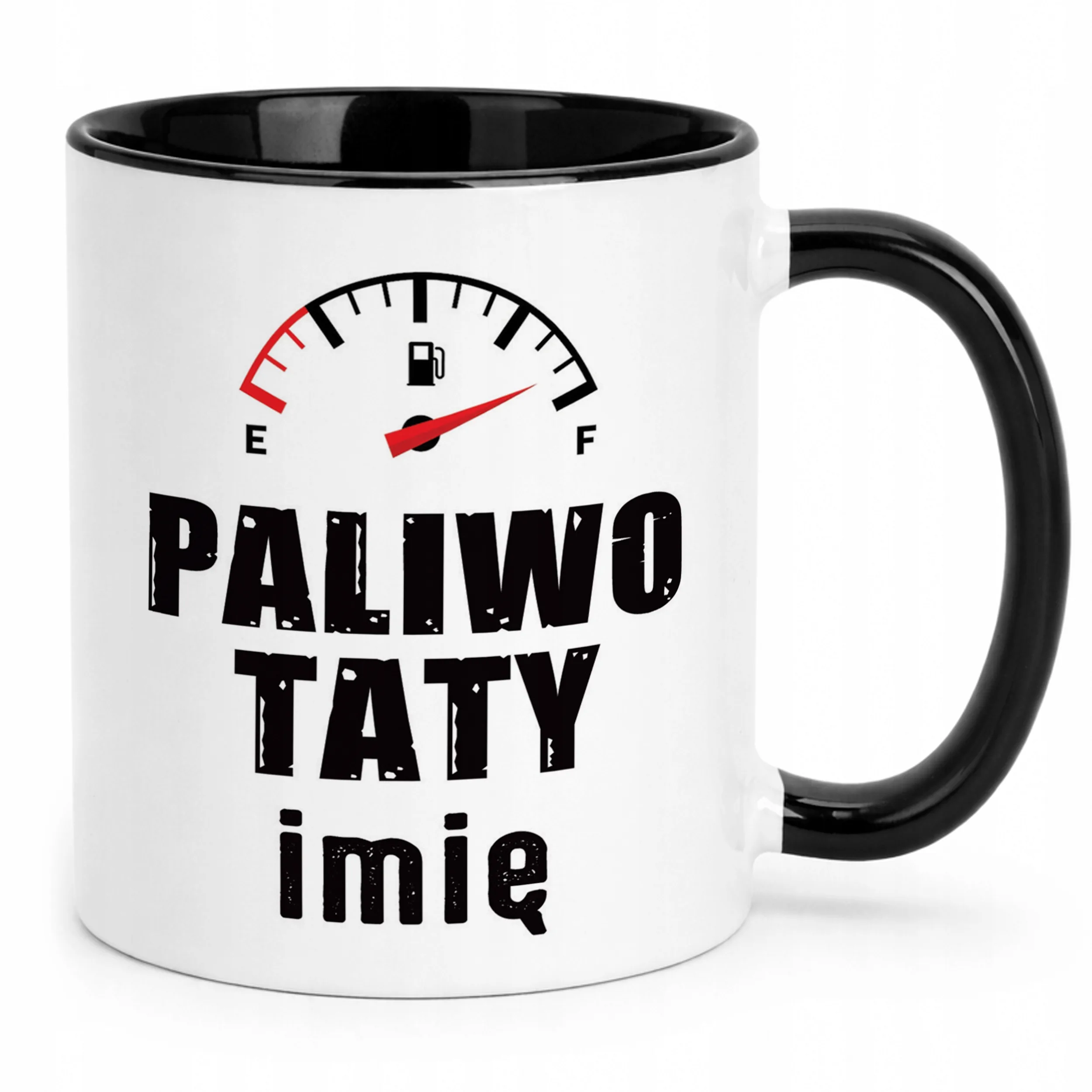 Kubek Czarny Personalizowany Dzień Ojca Paliwo Taty Prezent
