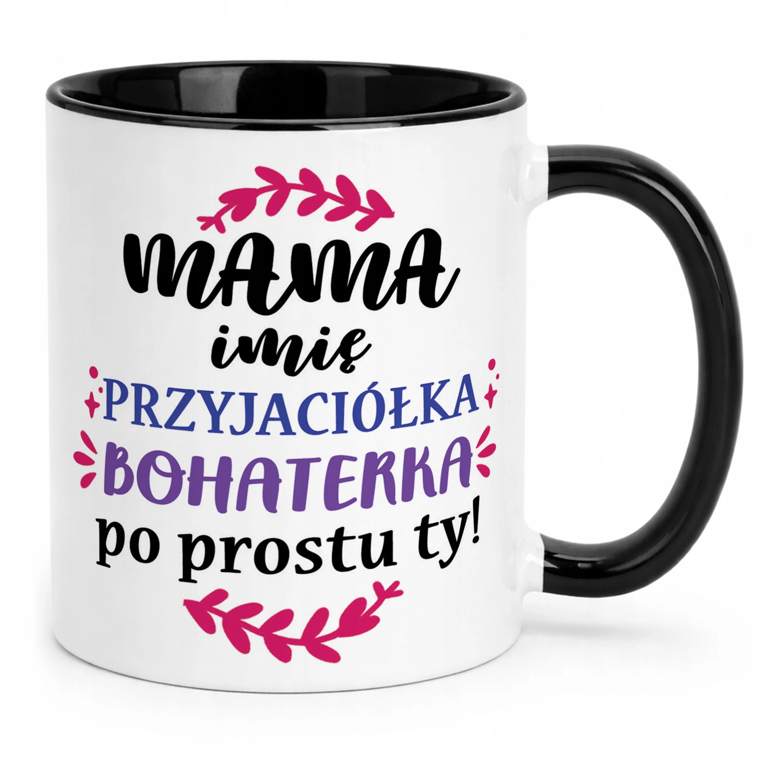 Kubek Czarny Personalizowany Dzień Matki Dla Mamy Prezent Upominek