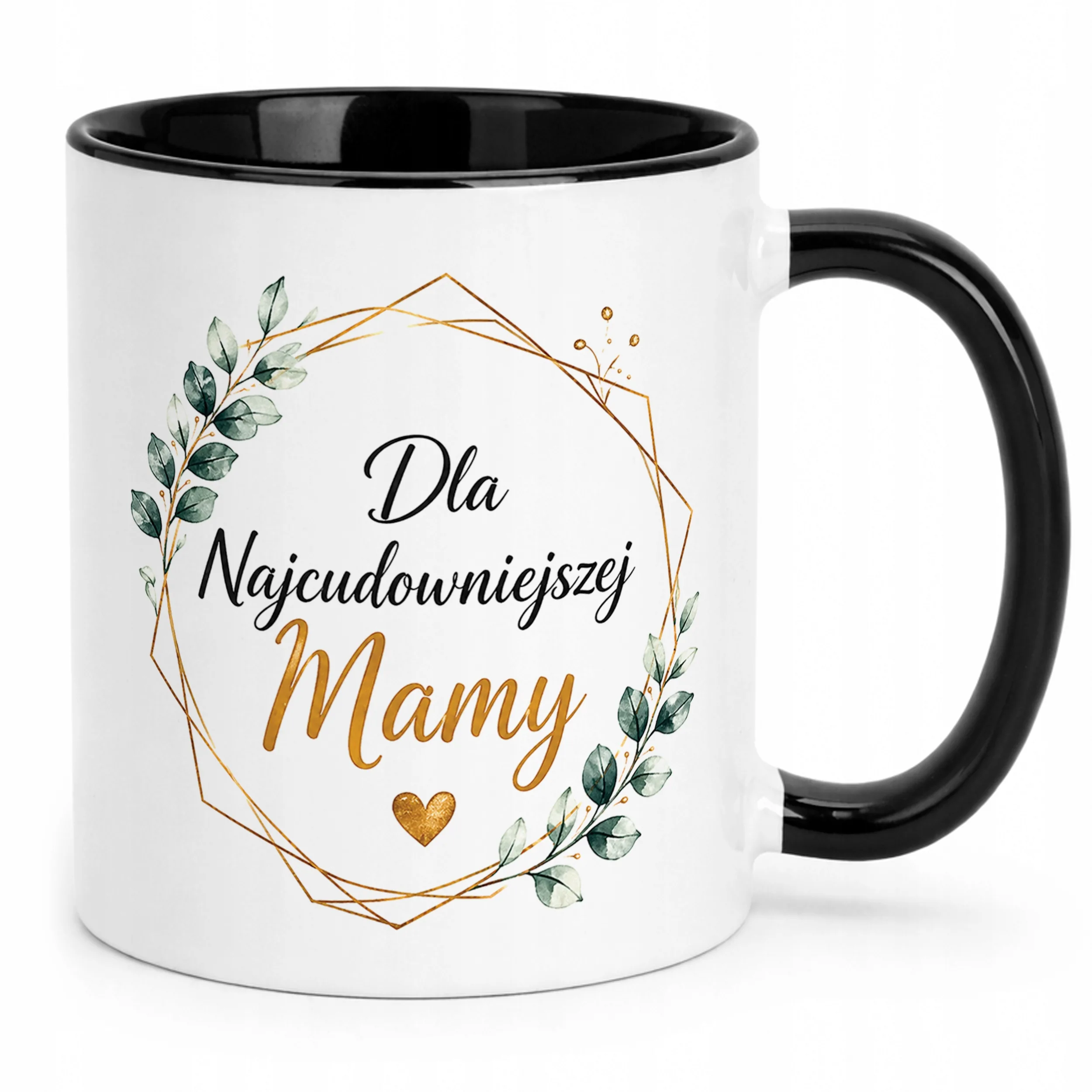 Kubek czarny prezent dla mamy na Dzień Matki praktyczny upominek mamy