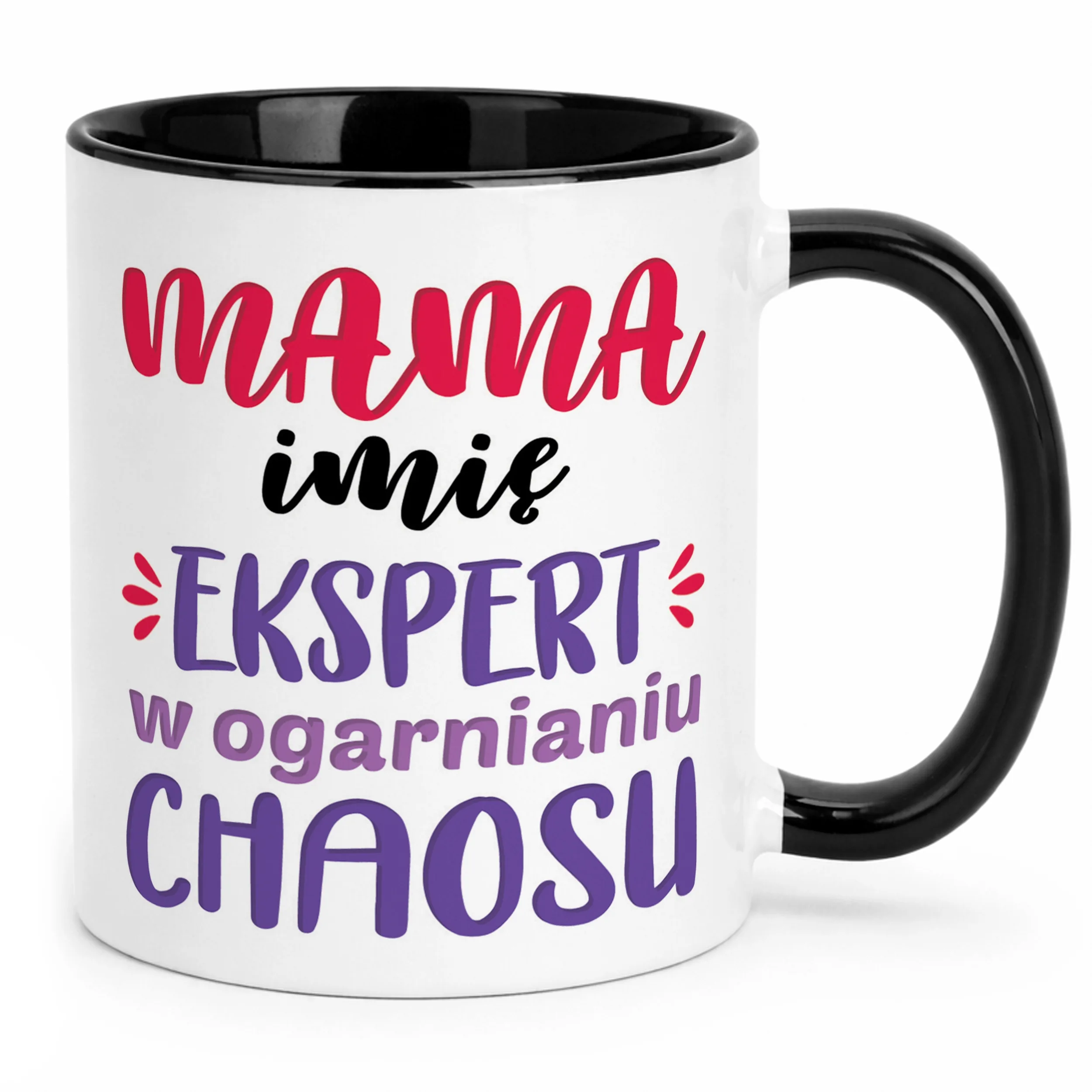Kubek Czarny Personalizowany Dzień Matki Dla Mamy Prezent Upominek