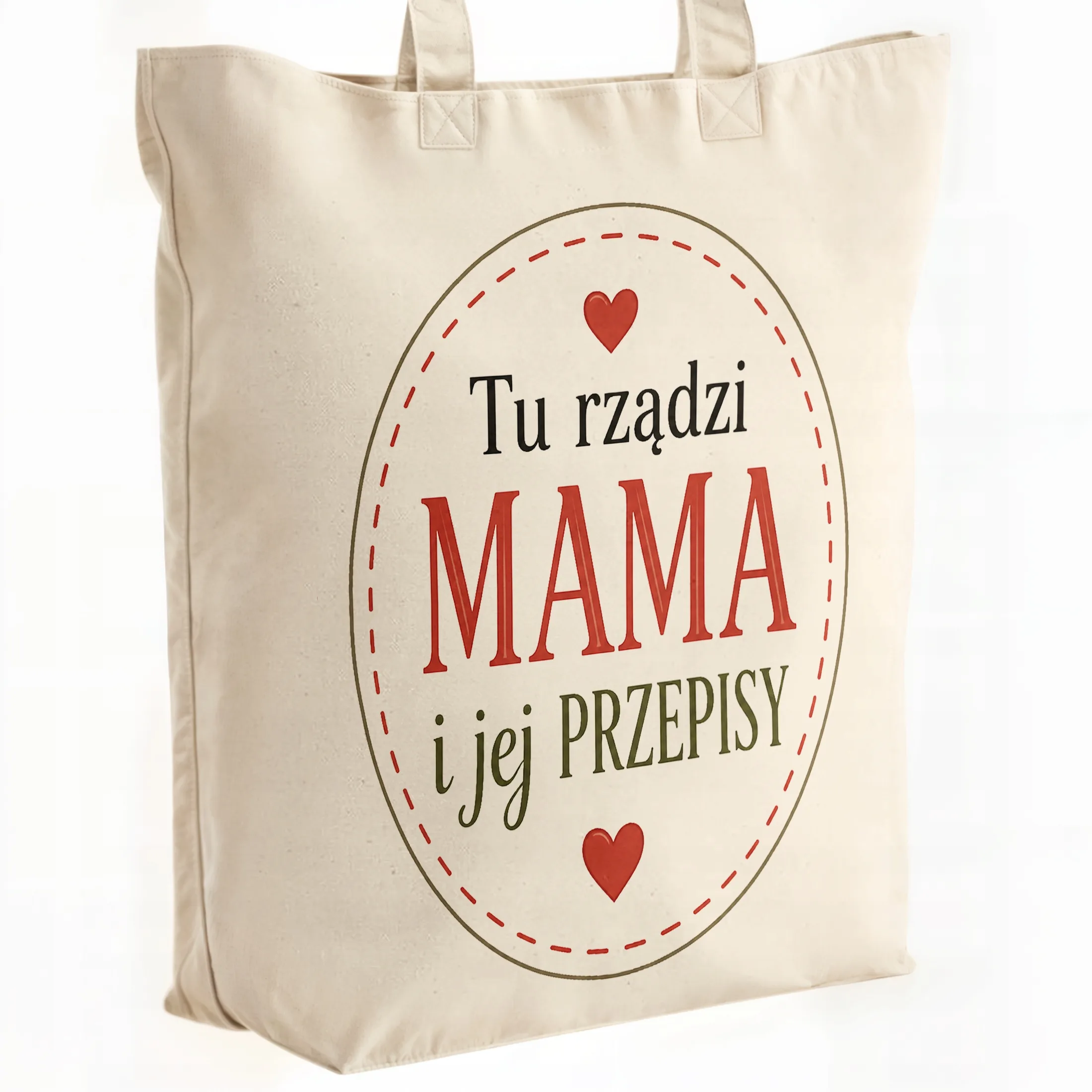 Prezent na Dzień Matki torba bawełniana premium dla mamy piękny upominek