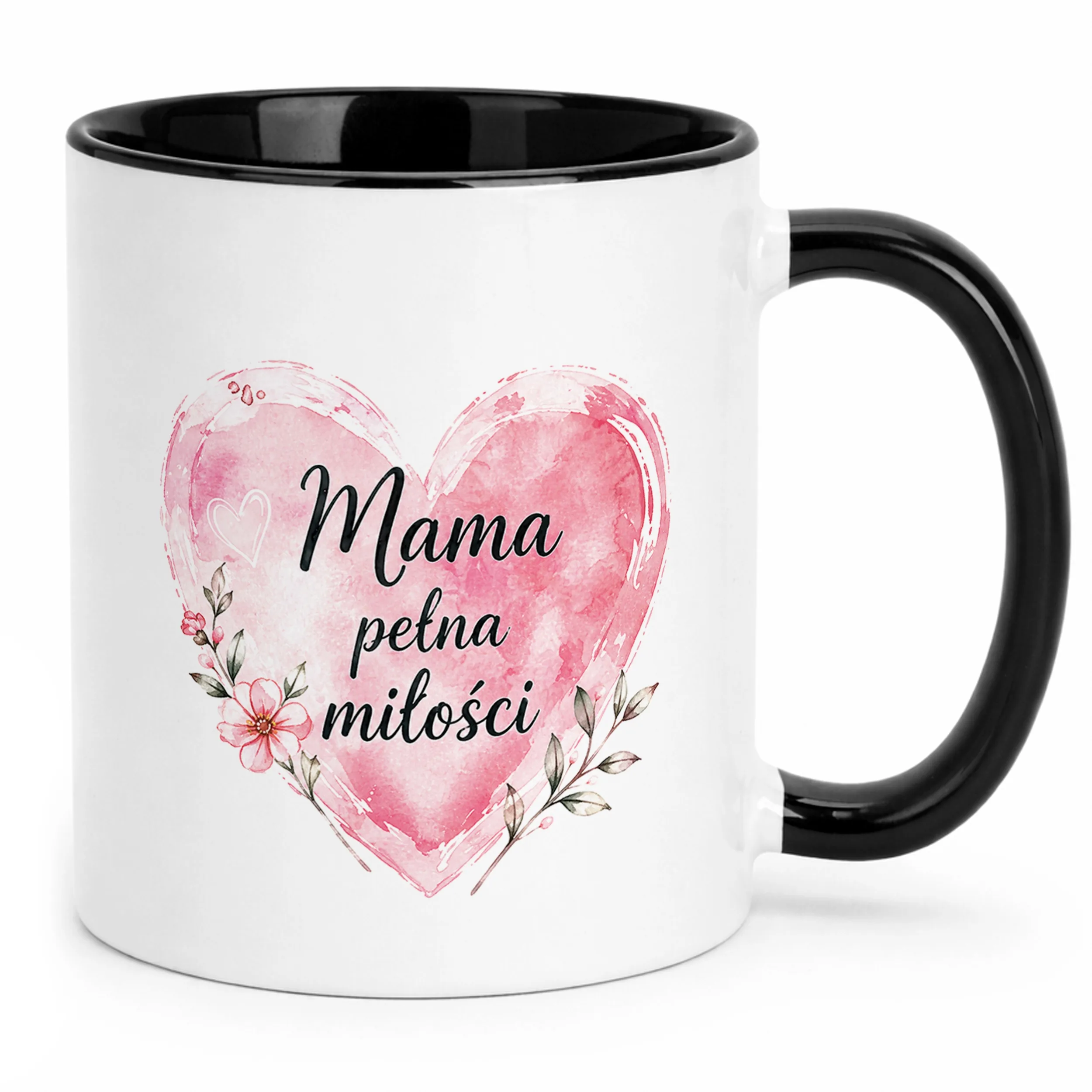 Prezent na Dzień Matki kubek czarny dla mamy piękny upominek dla mamy