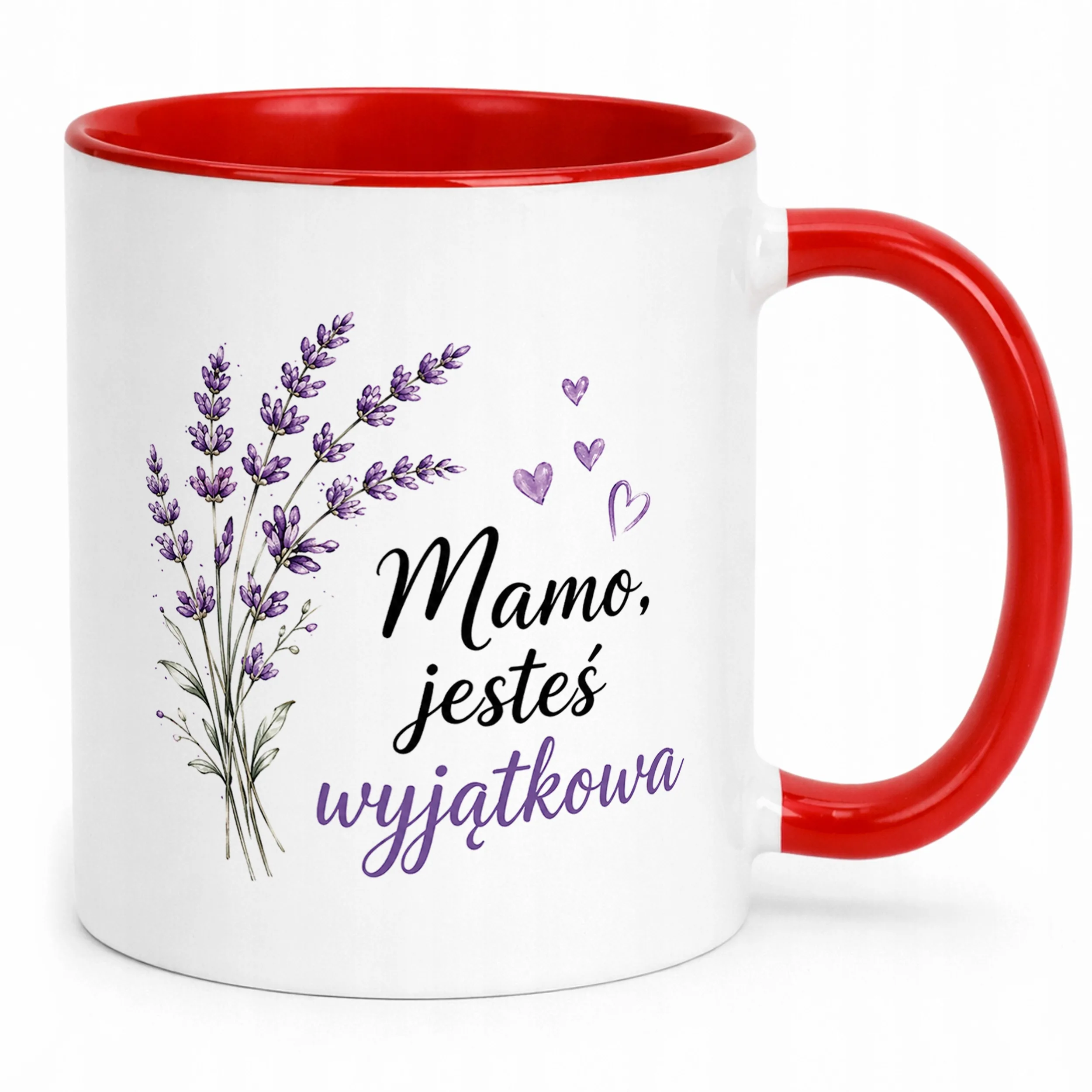 Prezent na Dzień Matki kubek czerwony dla mamy oryginalny prezent dla mamy