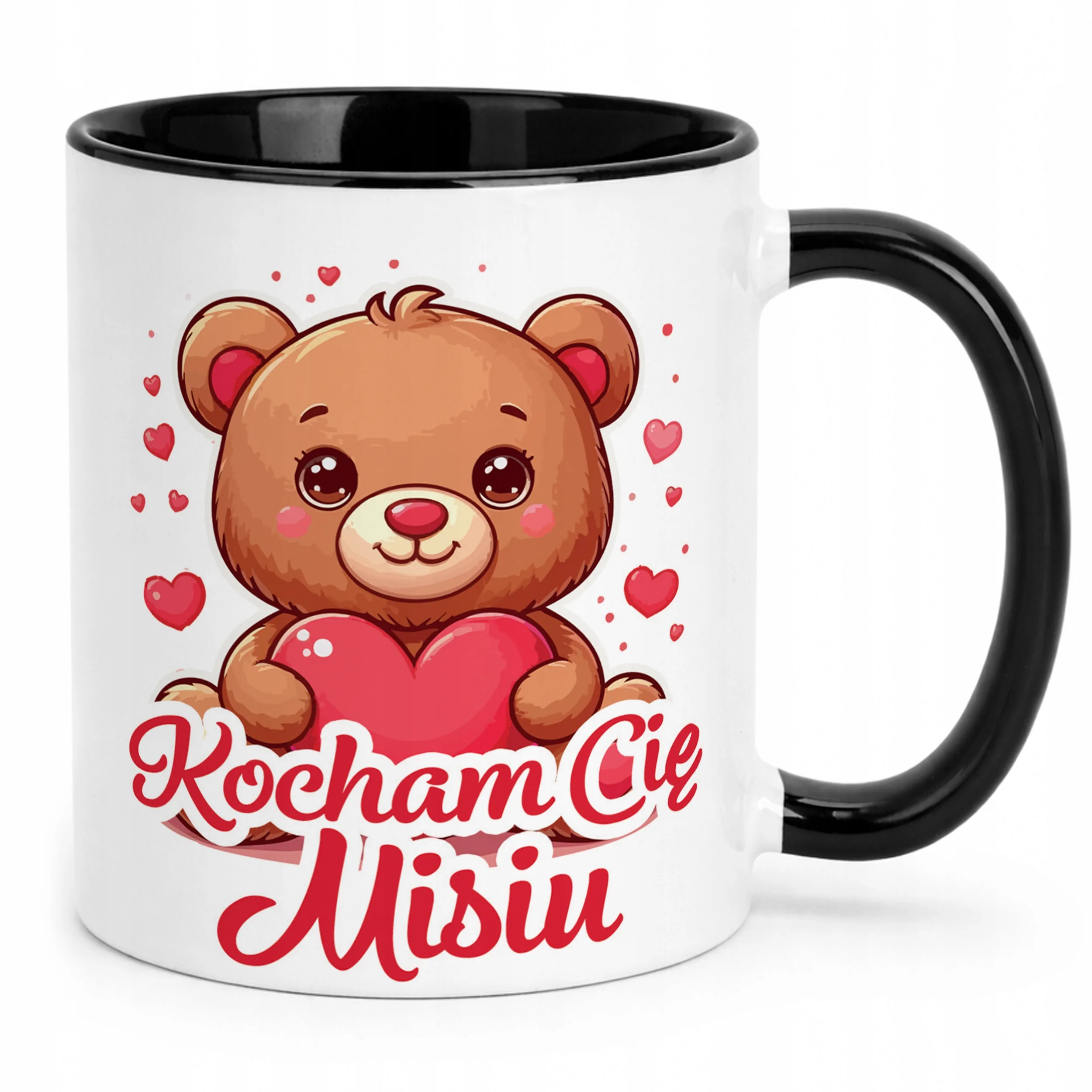 Kubek Czarny Walentynki Miłość Prezent Upominek Dla Drugiej Połowy