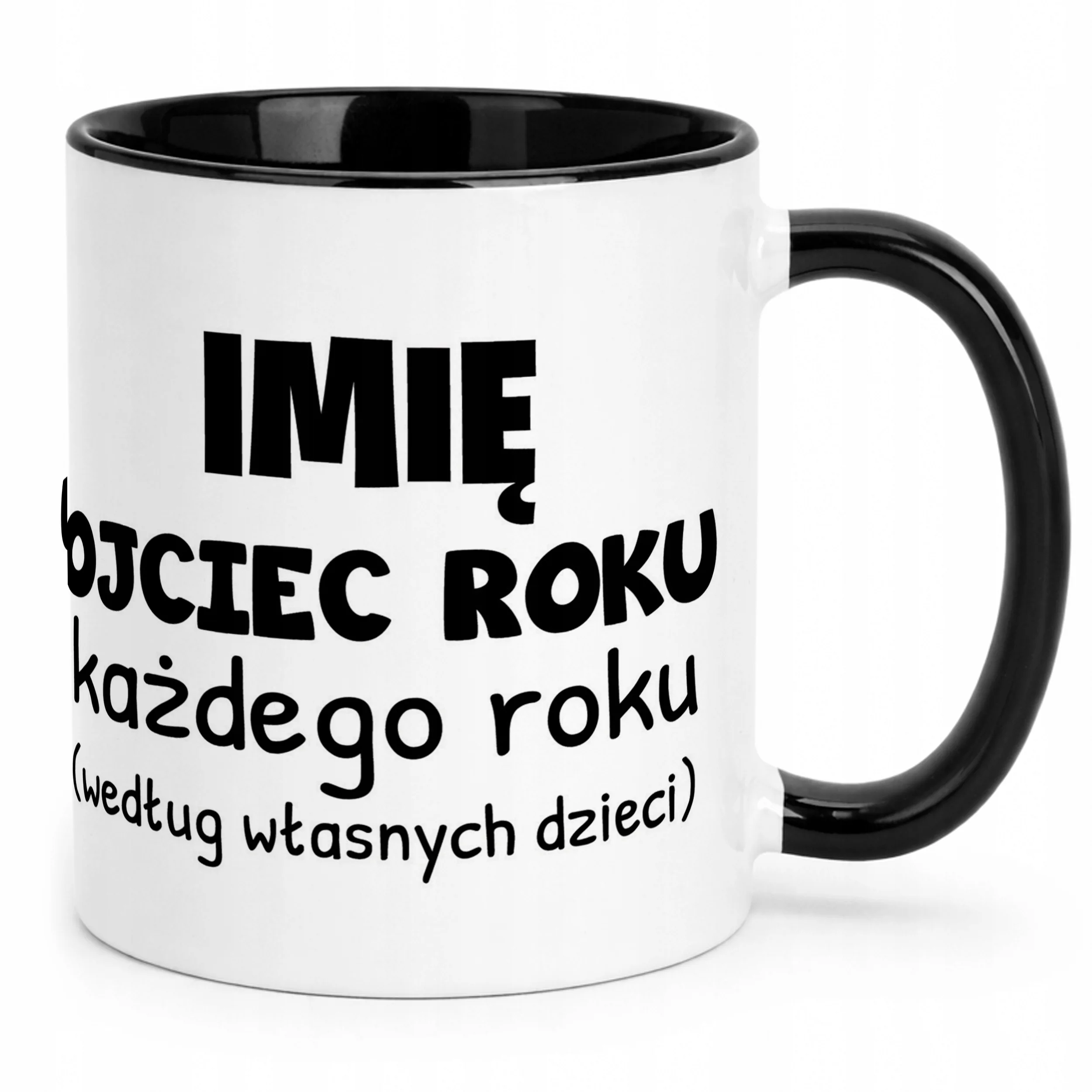 Kubek Czarny Personalizowany Dzień Ojca Ojciec Roku Każdego Roku