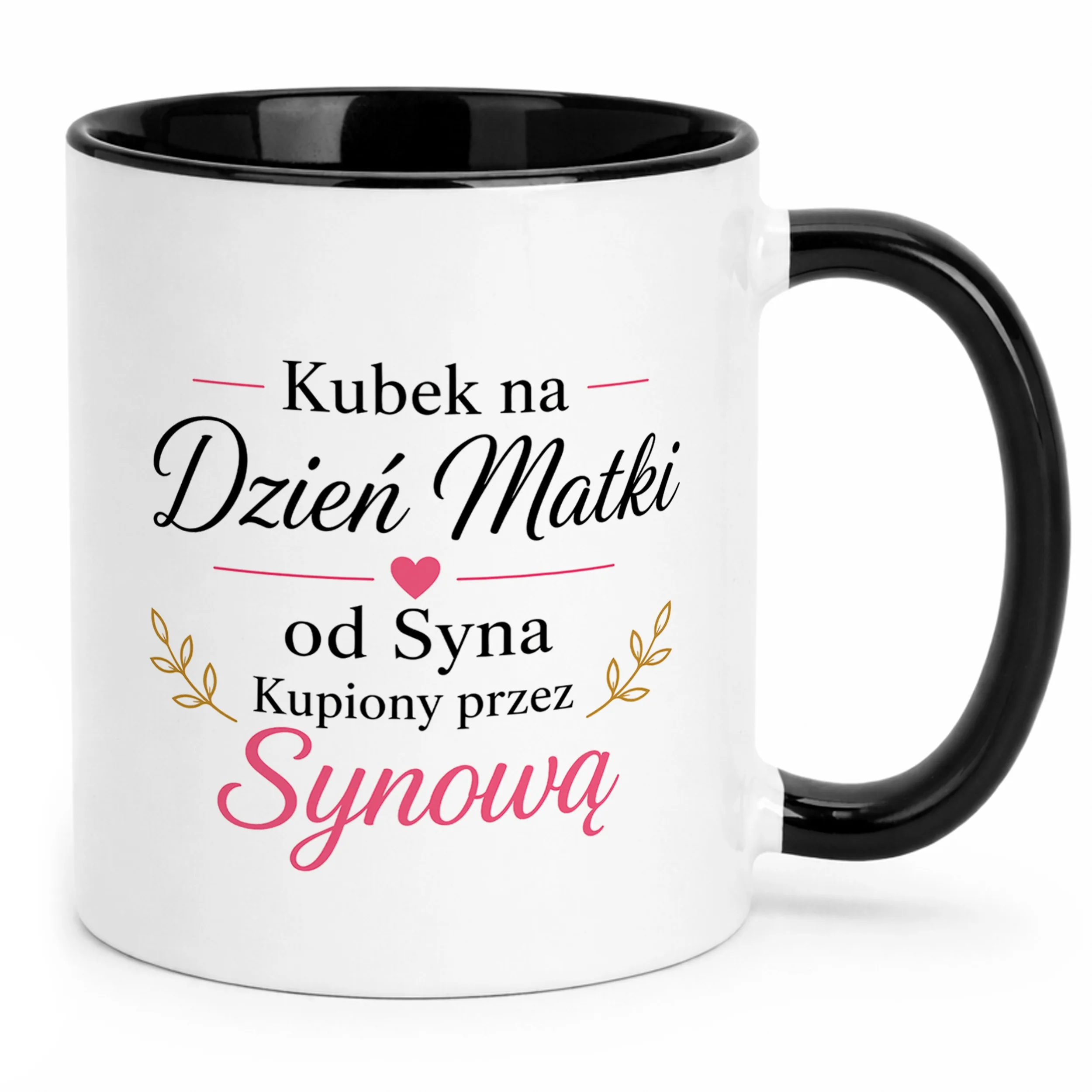 Kubek dla mamy czarny prezent na Dzień Matki praktyczny upominek mamy