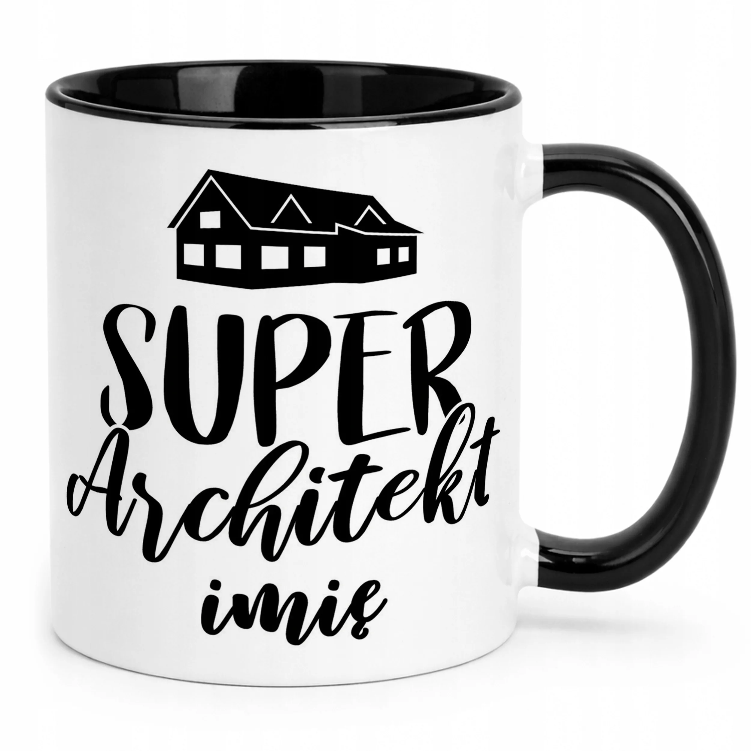 Kubek Czarny Personalizowany Super Architekt Prezent Upominek