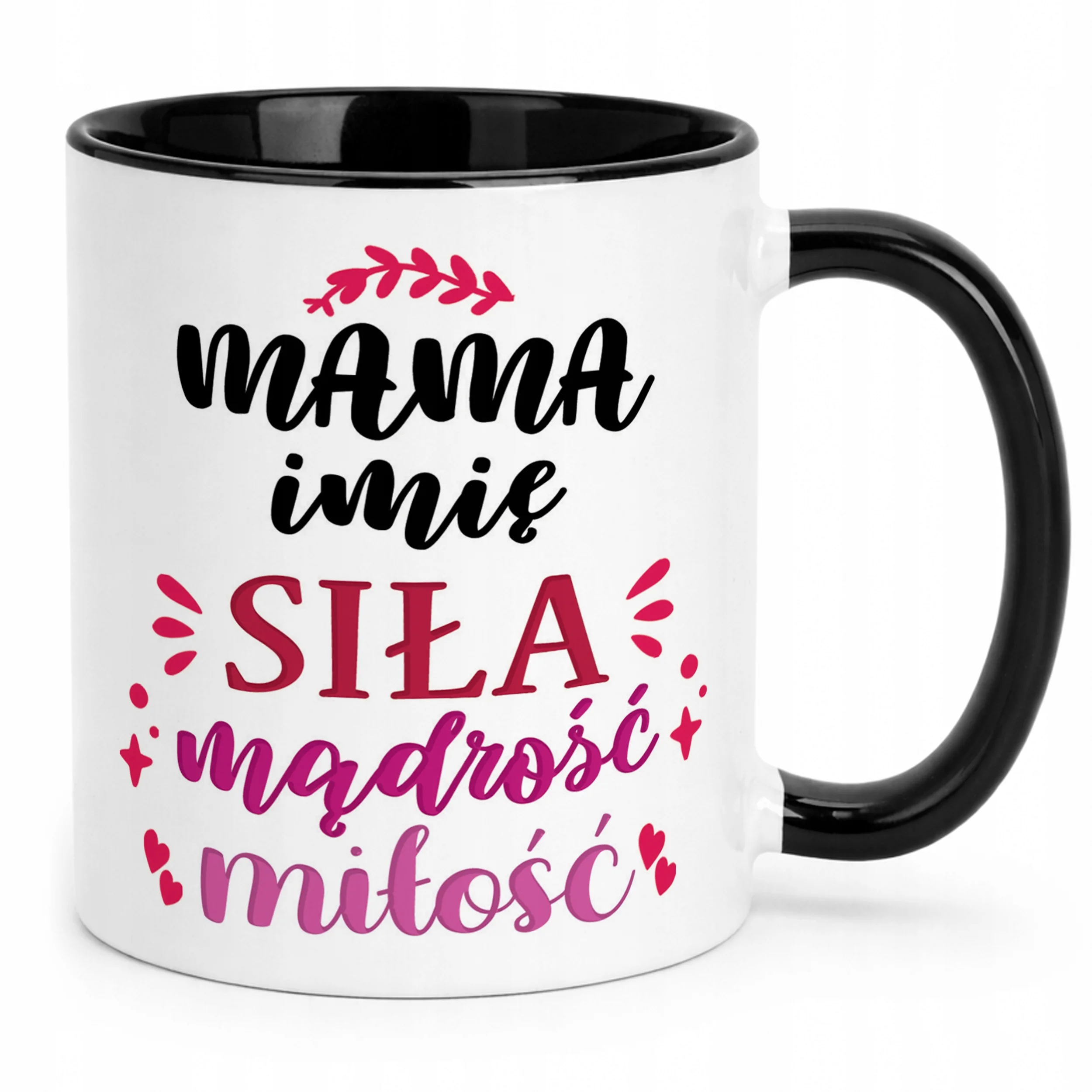 Kubek Czarny Personalizowany Dzień Matki Dla Mamy Prezent Upominek