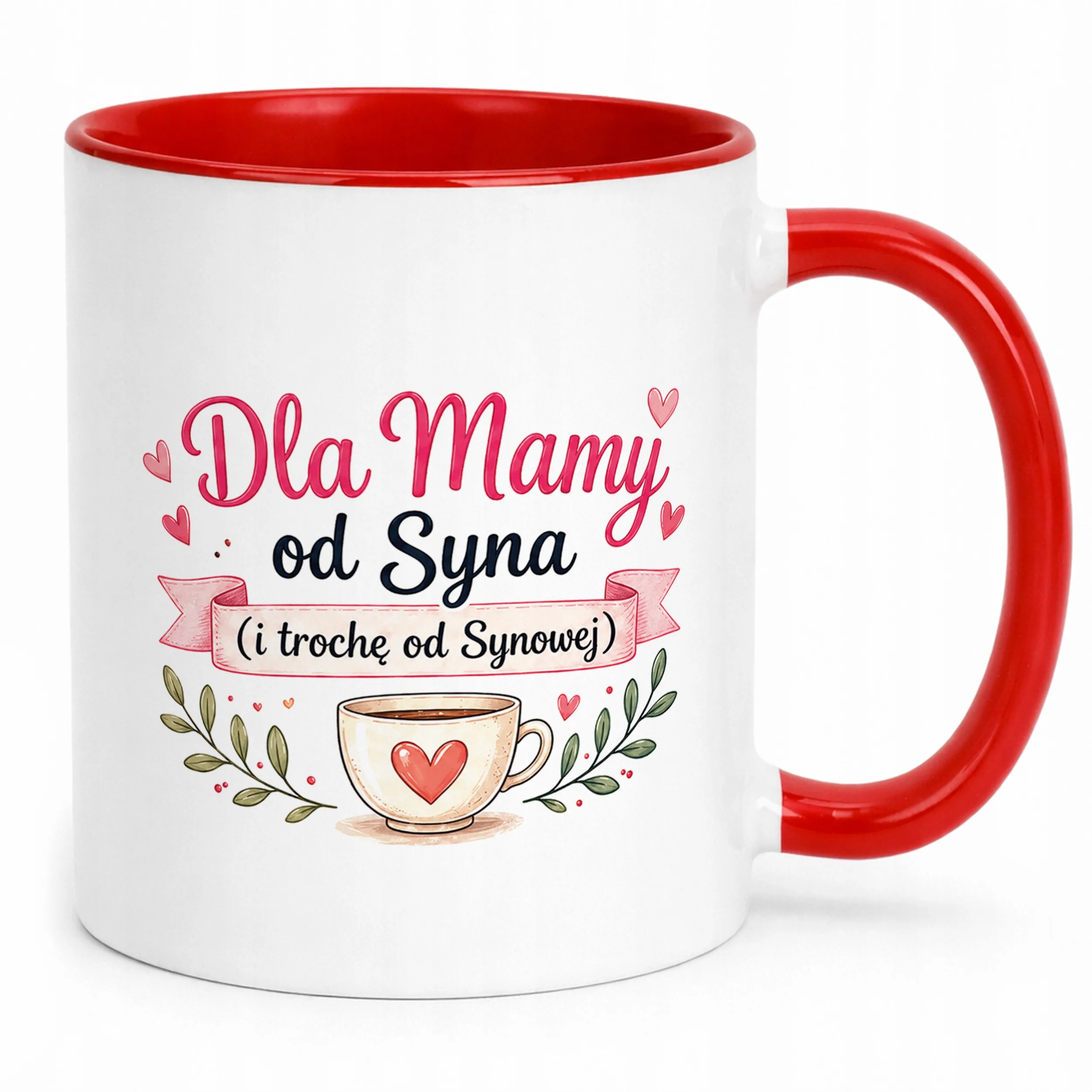 Prezent na Dzień Matki kubek czerwony dla mamy pomysł na prezent dla mamy