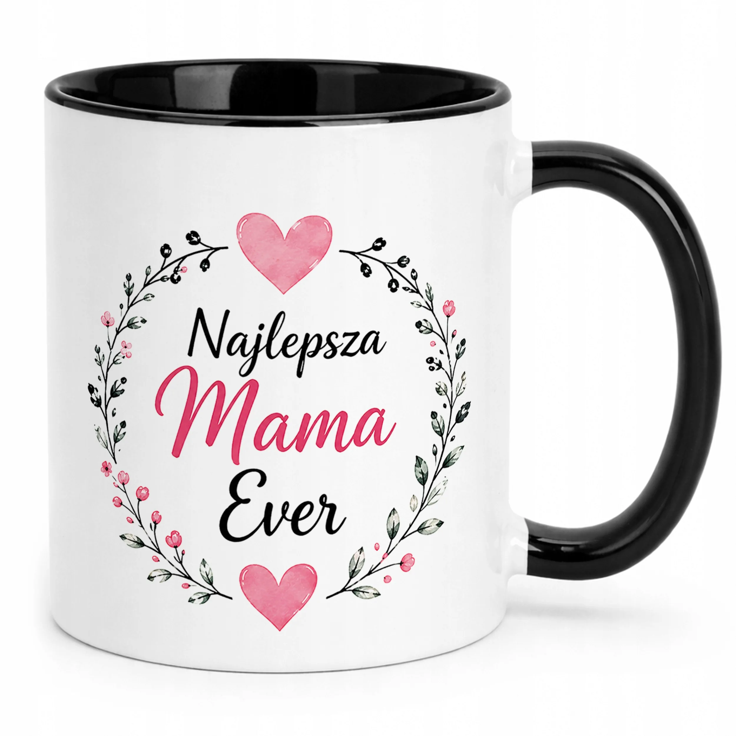 Prezent na Dzień Matki kubek czarny dla mamy wyjątkowy upominek mamy