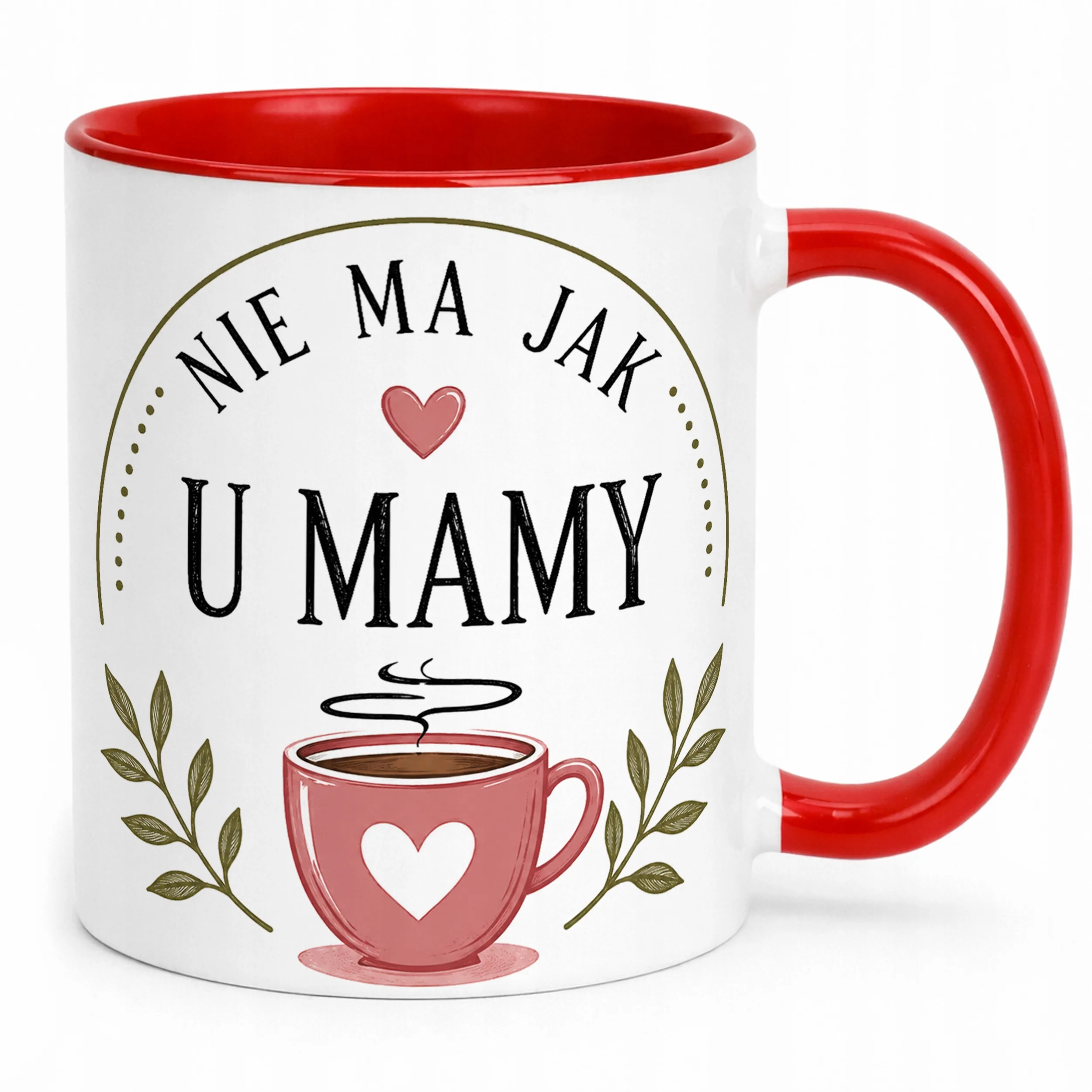 Kubek dla mamy czerwony prezent na Dzień Matki praktyczny upominek mamy