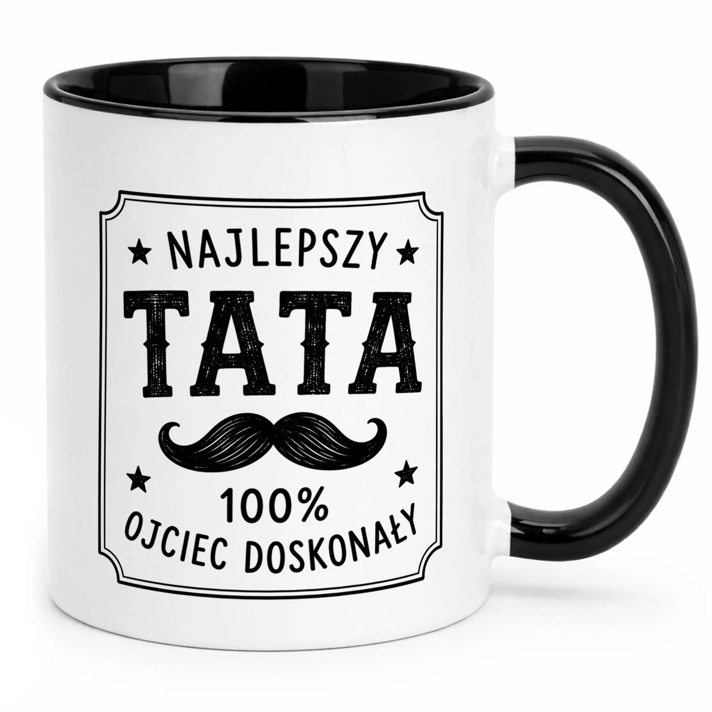 Kubek Czarny prezent dla taty na Dzień Ojca upominek