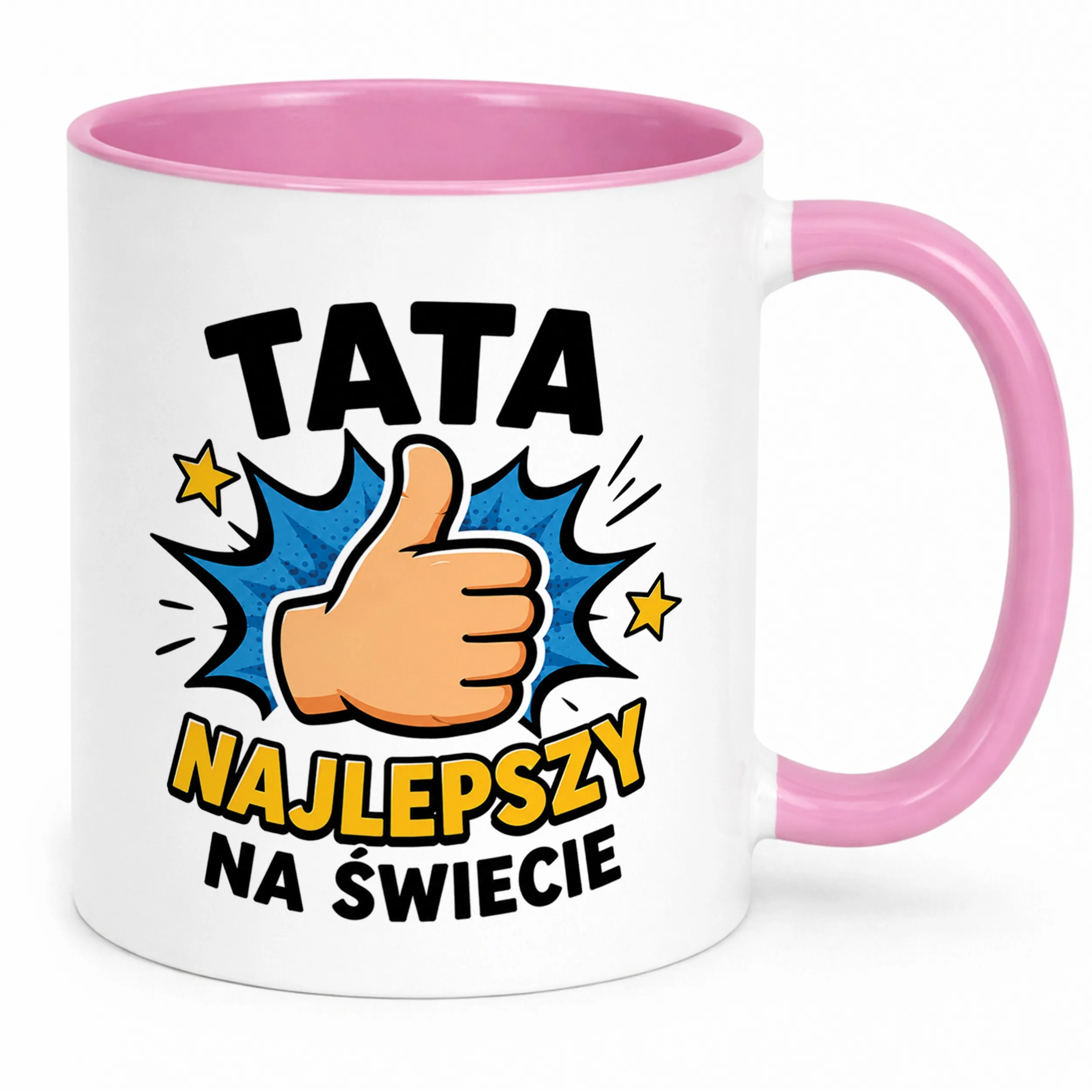 Kubek Różowy prezent na Dzień Ojca dla taty upominek