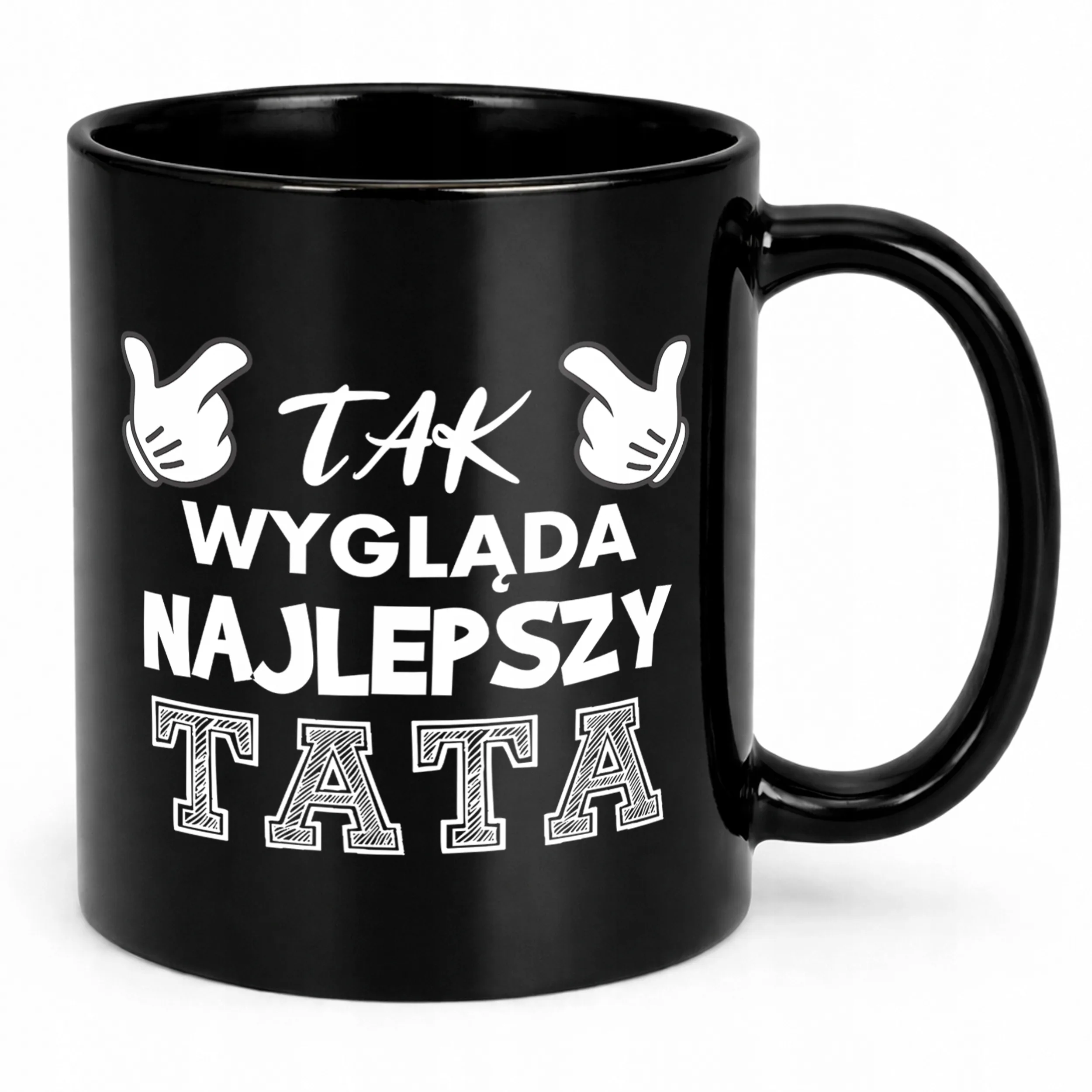 Dzień Ojca prezent dla taty kubek czarny wyjątkowy upominek dla taty