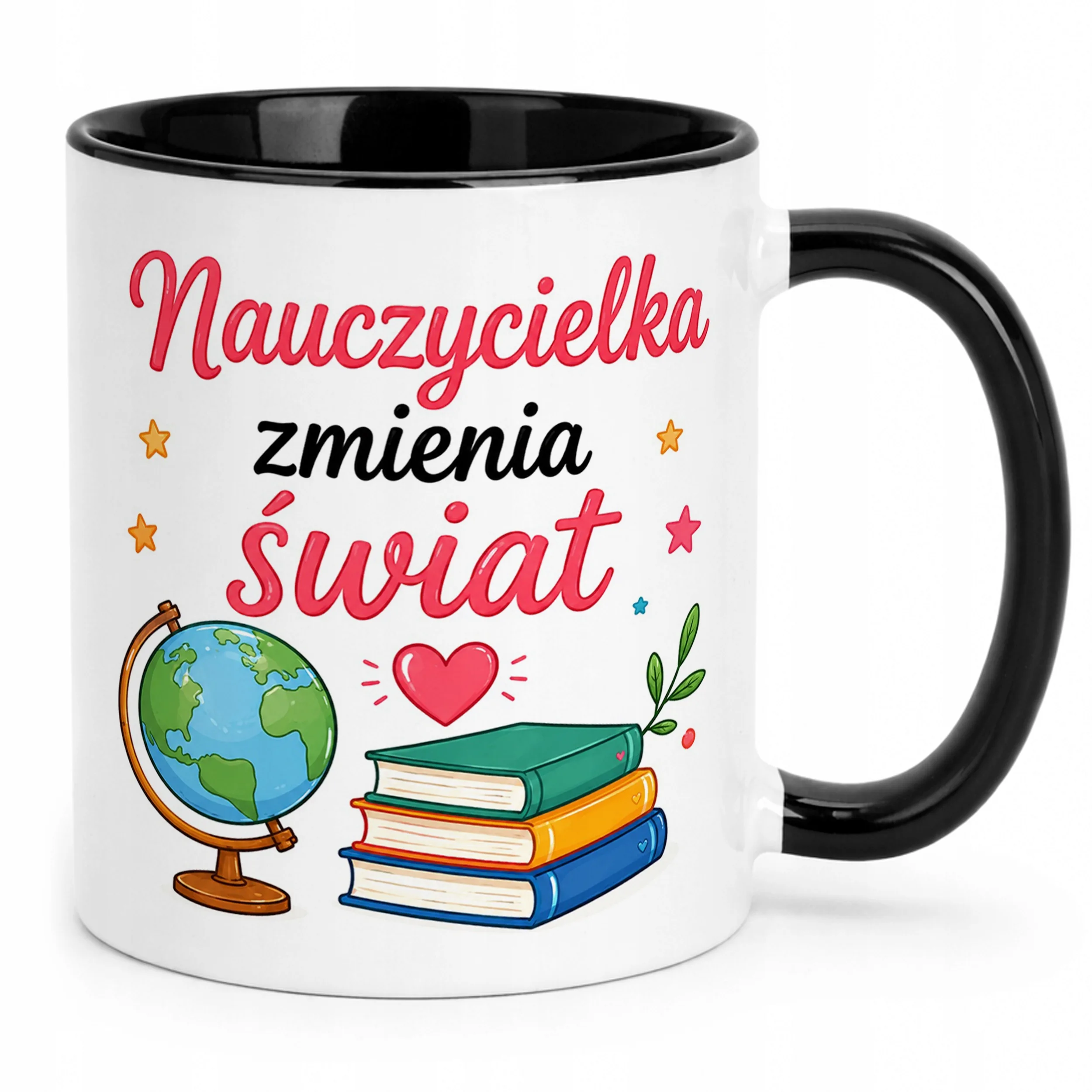 Kubek Czarny Dzień Nauczyciela Dla Nauczycielki Prezent Upominek