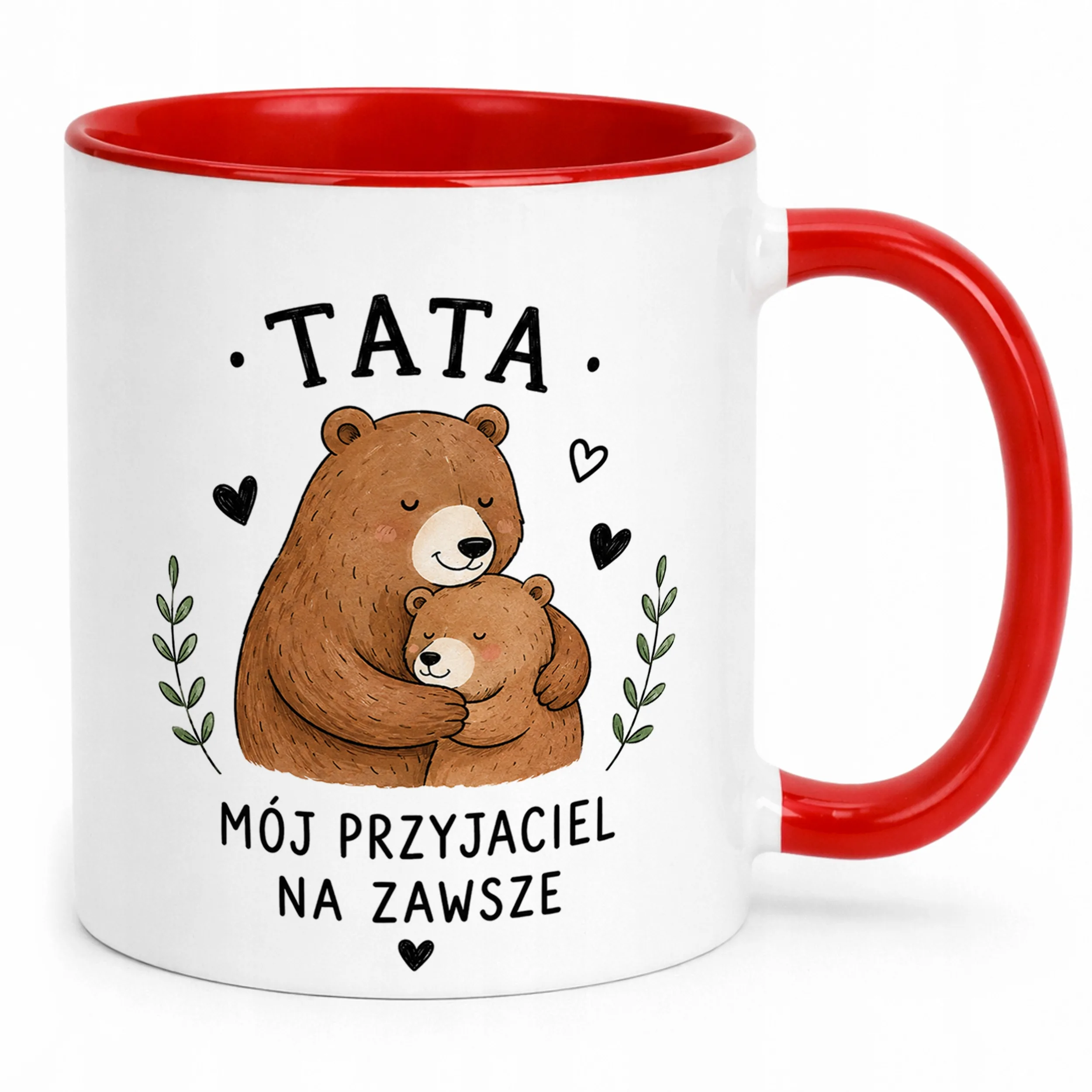 Kubek Czerwony dla taty prezent na Dzień Ojca upominek