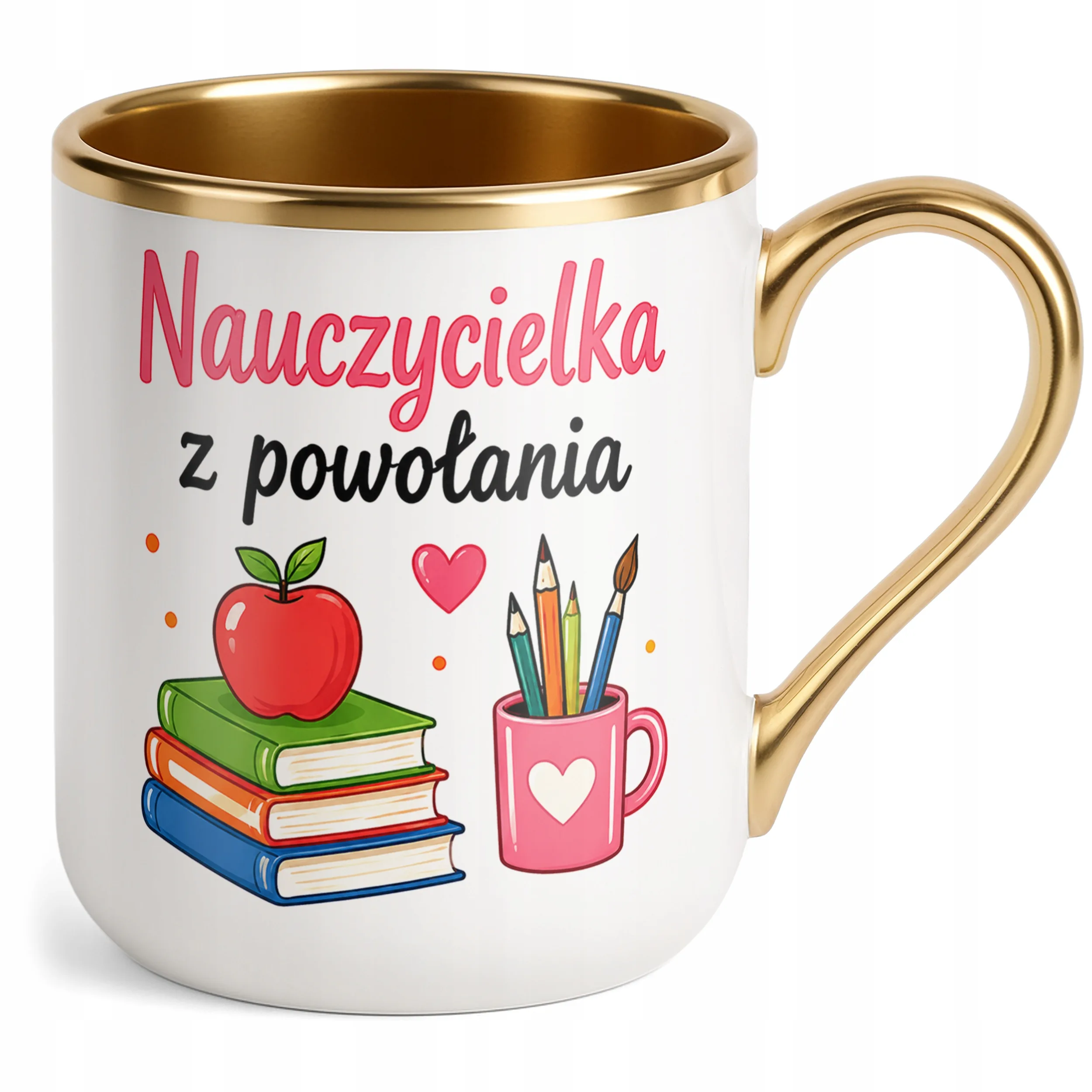 Kubek Premium Złoty Dzień Nauczyciela Dla Nauczycielki Prezent Upominek