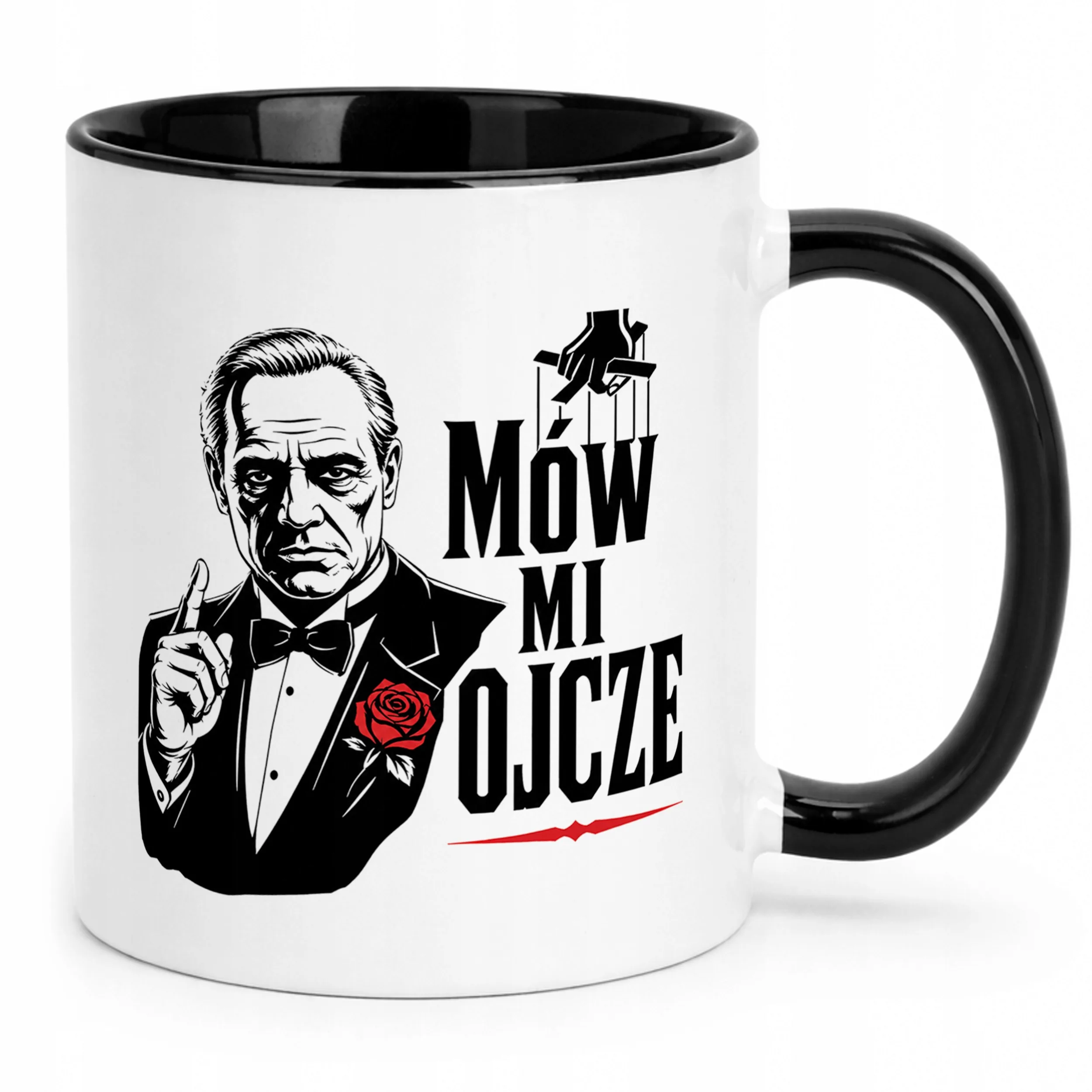 Kubek Czarny dla tatusia prezent na Dzień Ojca upominek