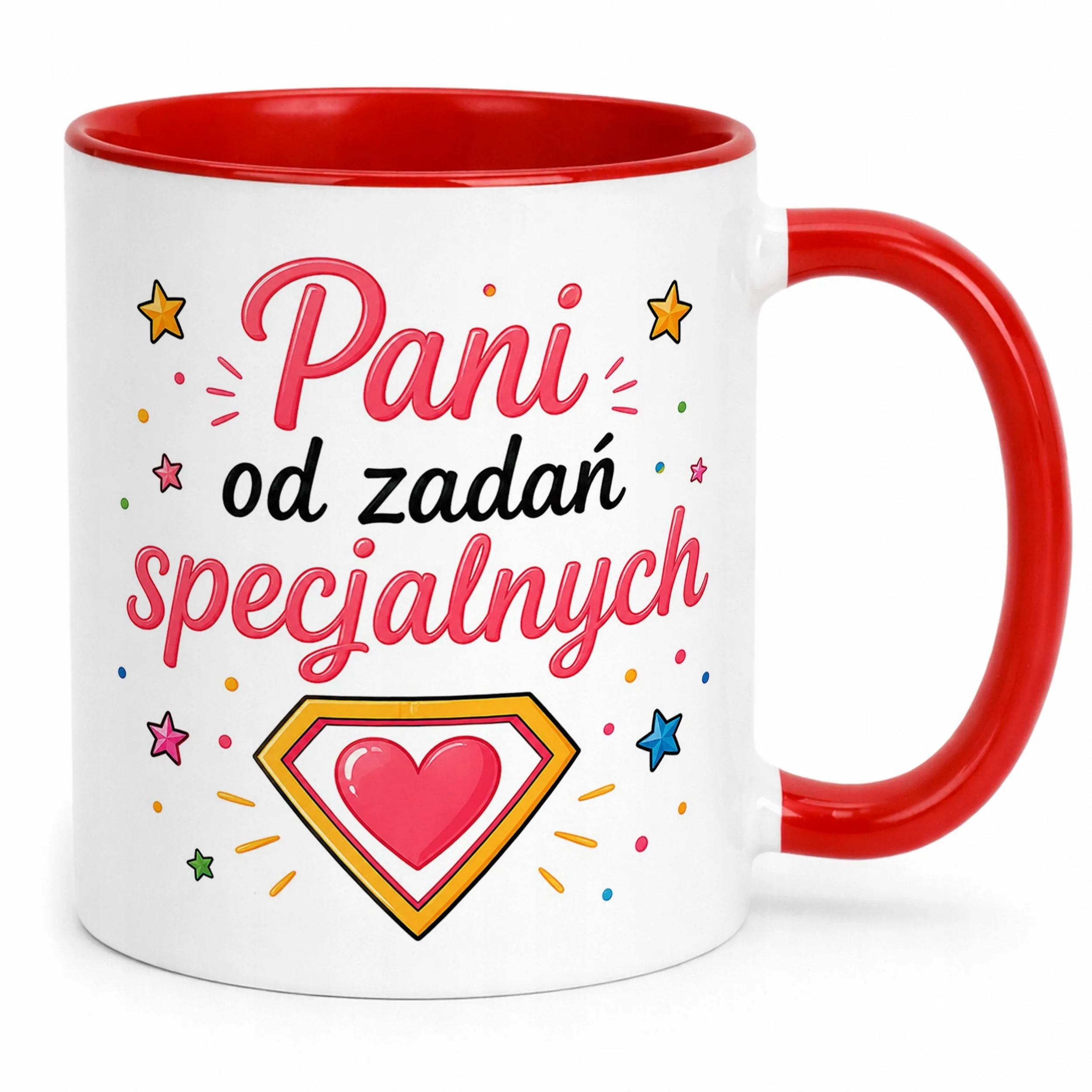 Kubek Czerwony Dzień Nauczyciela Dla Nauczycielki Prezent Upominek