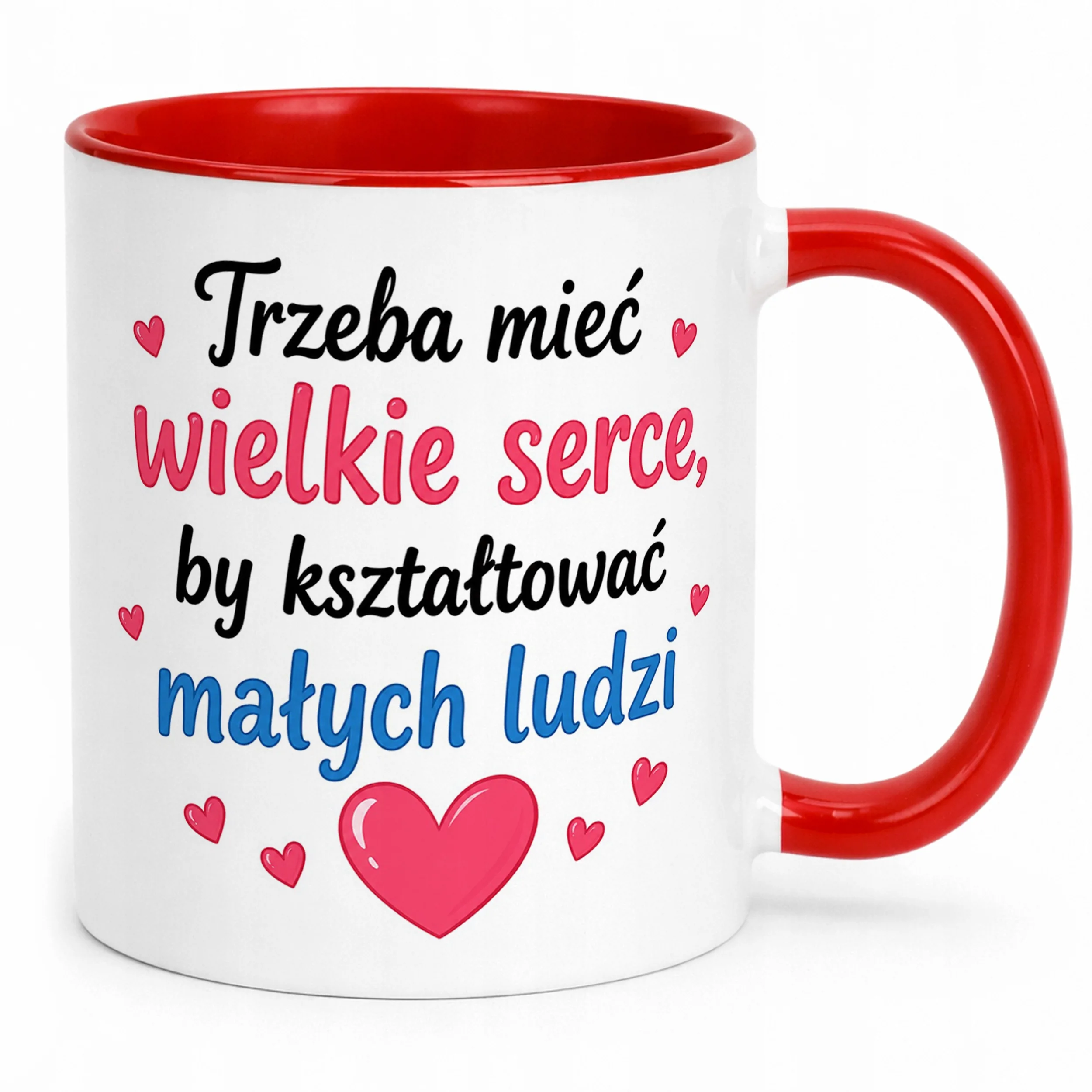 Kubek Czerwony Dzień Nauczyciela Prezent Upominek Szkoła