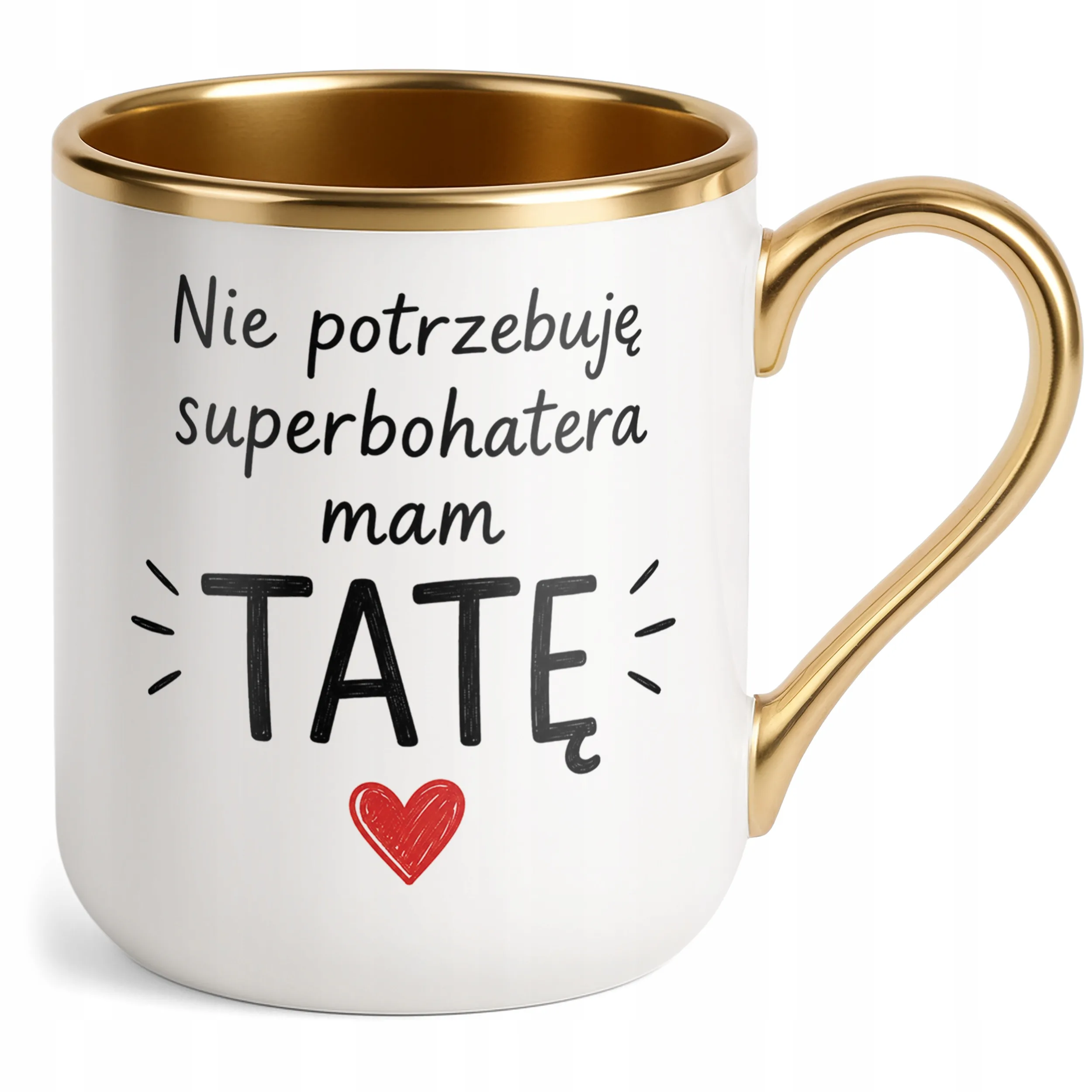 Kubek Premium Złoty upominek na Dzień Ojca prezent dla taty