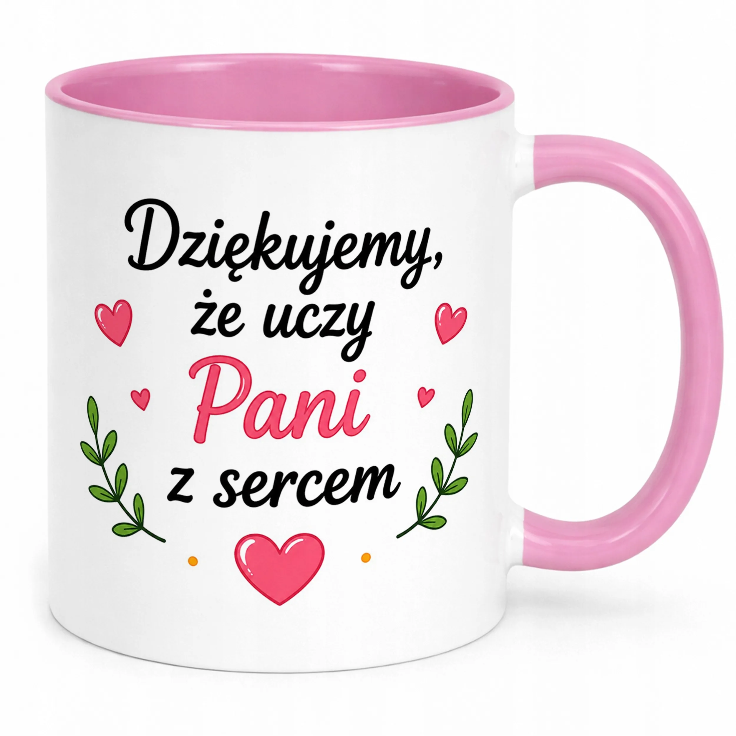 Kubek Różowy Dzień Nauczyciela Dla Nauczycielki Prezent Upominek