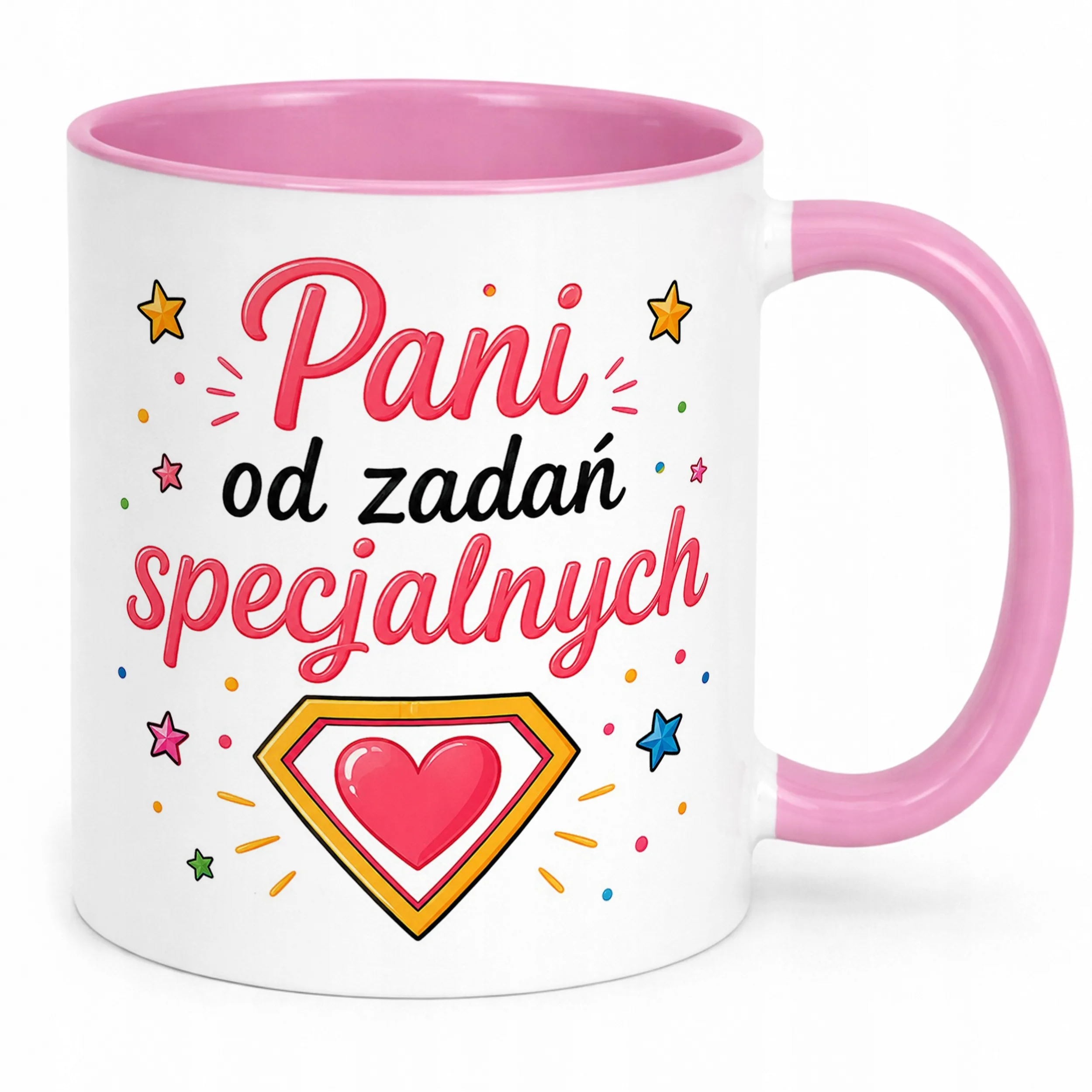 Kubek Różowy Dzień Nauczyciela Dla Nauczycielki Prezent Upominek