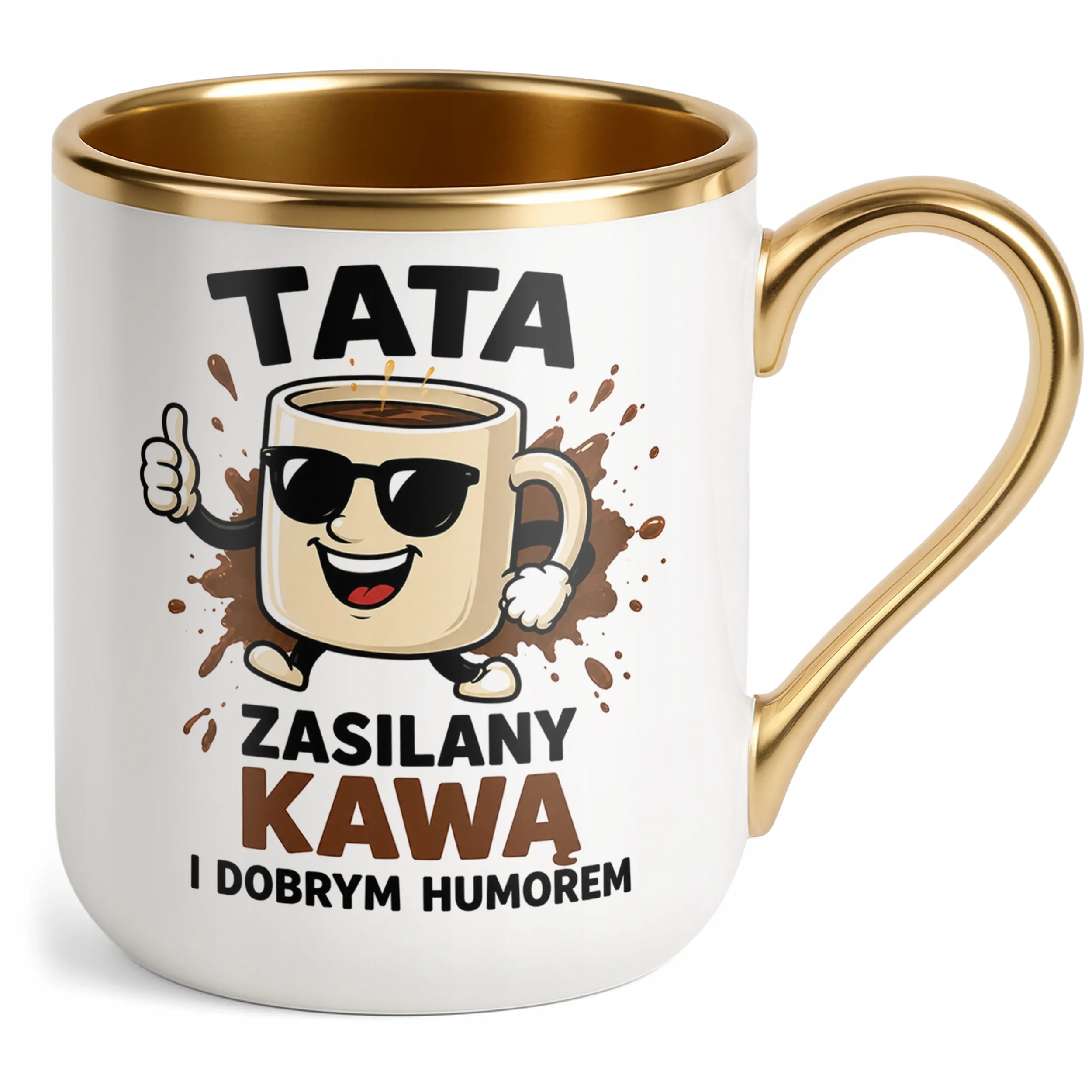 Kubek Premium Złoty Dzień Ojca prezent dla taty upominek dla taty