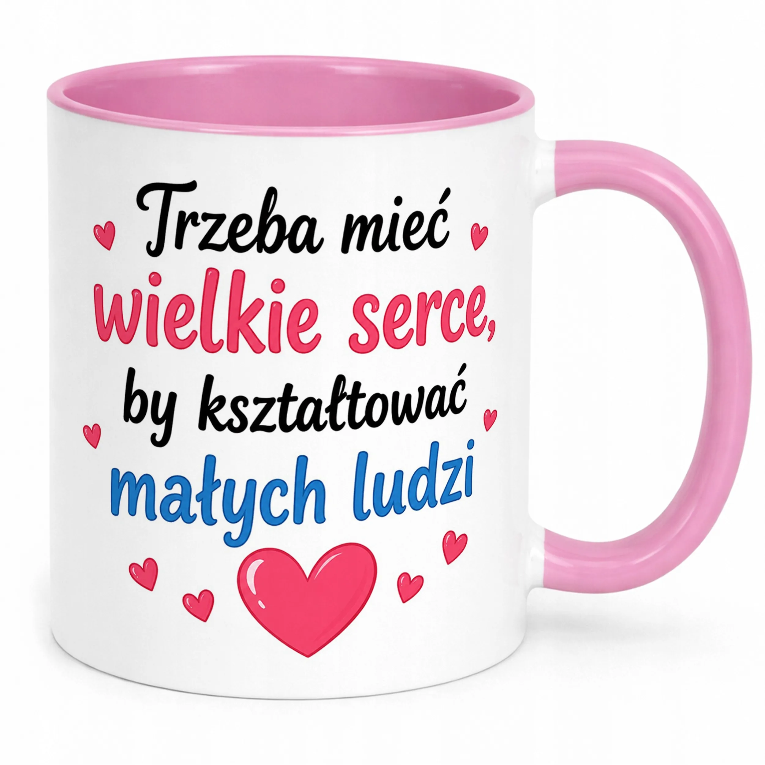 Kubek Różowy Dzień Nauczyciela Prezent Upominek Szkoła